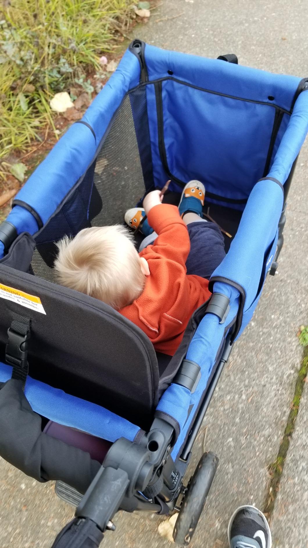 WonderFold W2 Stroller Wagon, Steel Frame, 2 Seater, Black customer photo 2