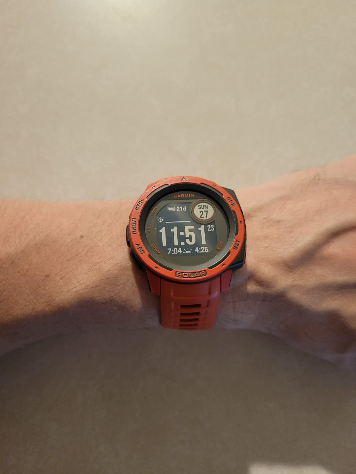 Garmin 010-02293-10 Instinct Solar, Rugged Outdoor Smartwatch with Solar Charging Capabilities, Built-in Sports Apps and Health Monitoring, Graphite customer photo 1