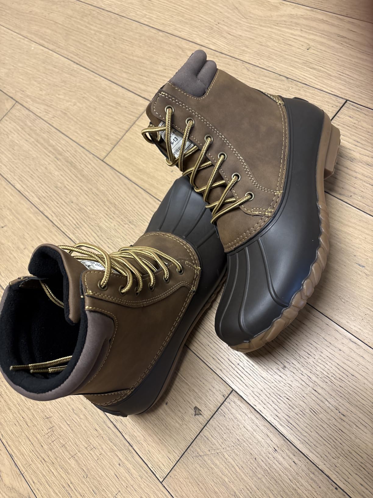 ALEADER Mens Duck Boot | Waterproof Shell | Fur Lined Insulated Winter Snow Boot customer photo 1