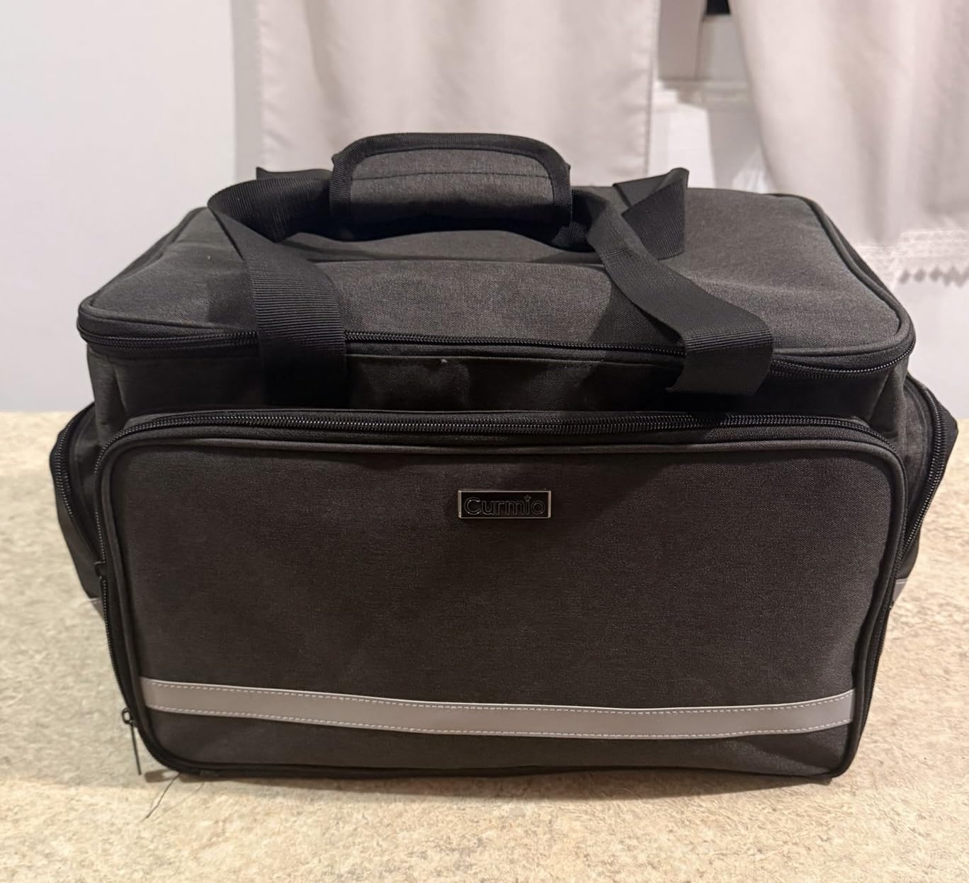 CURMIO Nurse Bag, Medical Tote Bag for Health Care, Nursing Students, Gray | with Inner Dividers, No-Slip Bottom, for Nursing Students, Physical Therapists, Doctors, Shoulder Straps, Large Capacity customer photo 2