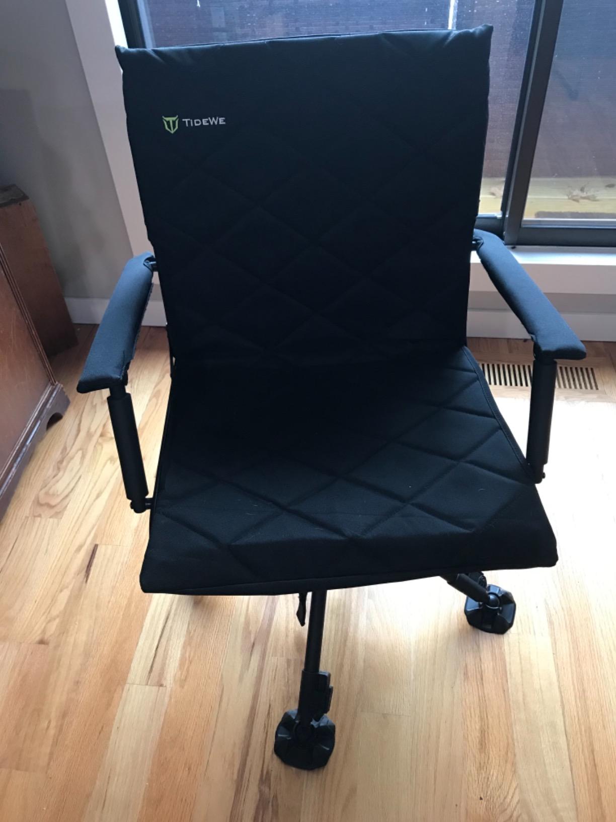TIDEWE Hunting Chair with Seat Cover, 360° Silent Swivel Seat, Standard | 4 Adjustable Legs for Any Terrain, Comfort Armrests, Quick-Fold Portable, Ultra-Stable Ground Blind Chair customer photo 2