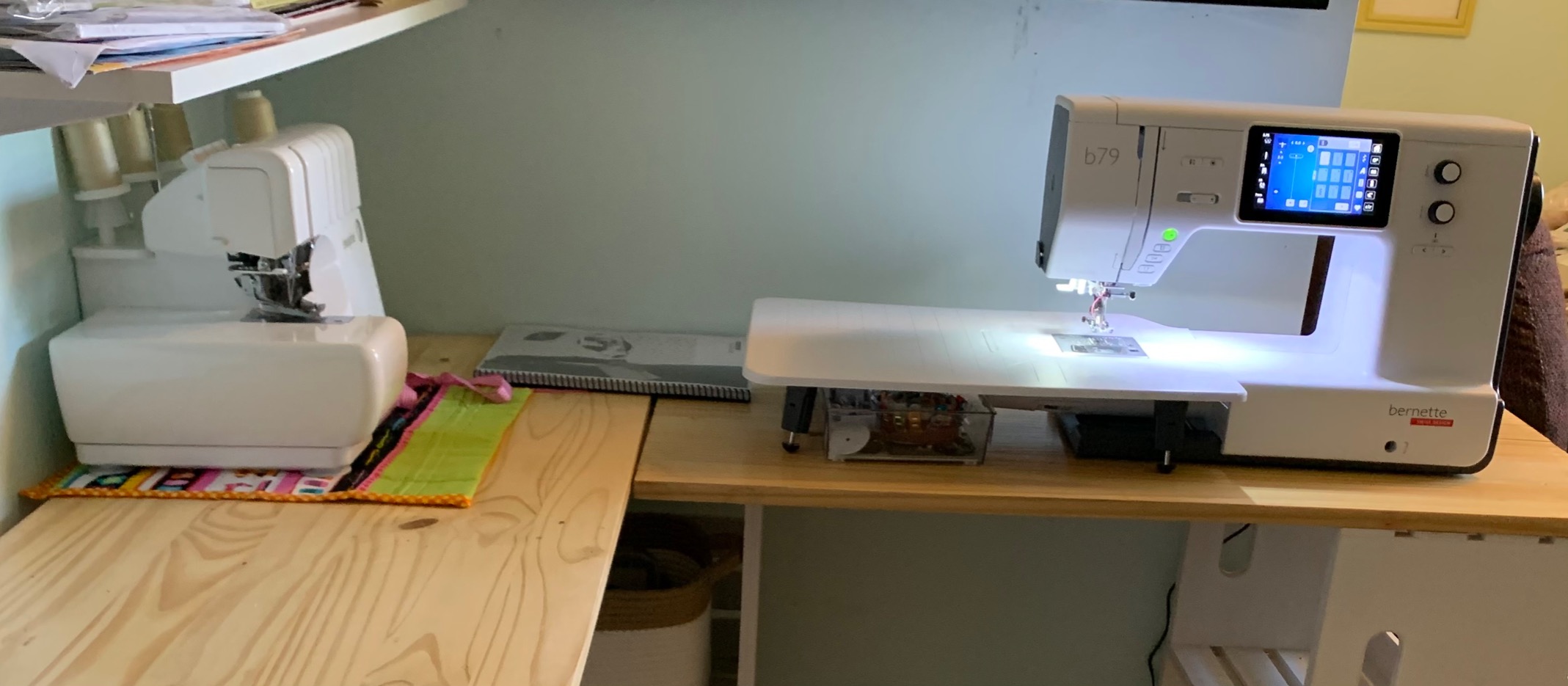 Bernette B79 Sewing and Embroidery Machine with 8-Piece Feet Set | Touchscreen Display LED Light | Quilting Kit with Needle Threader Bobbins Hoops Extension Table customer photo 1