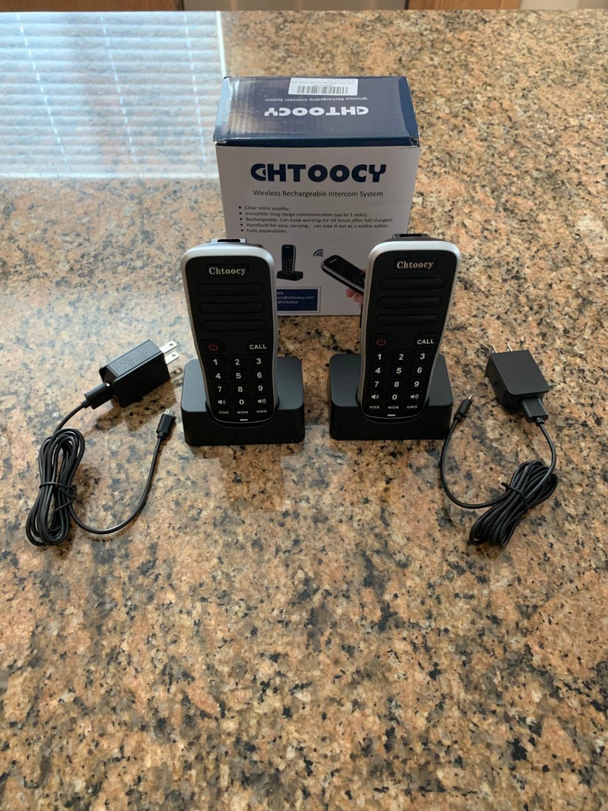 Wireless Intercoms for Home, Rechargeable & 1 Mile Range (5280ft) | Handheld home intercom system, clear sound & anti-interference, 10-channel wireless intercom system for house office business customer photo 1