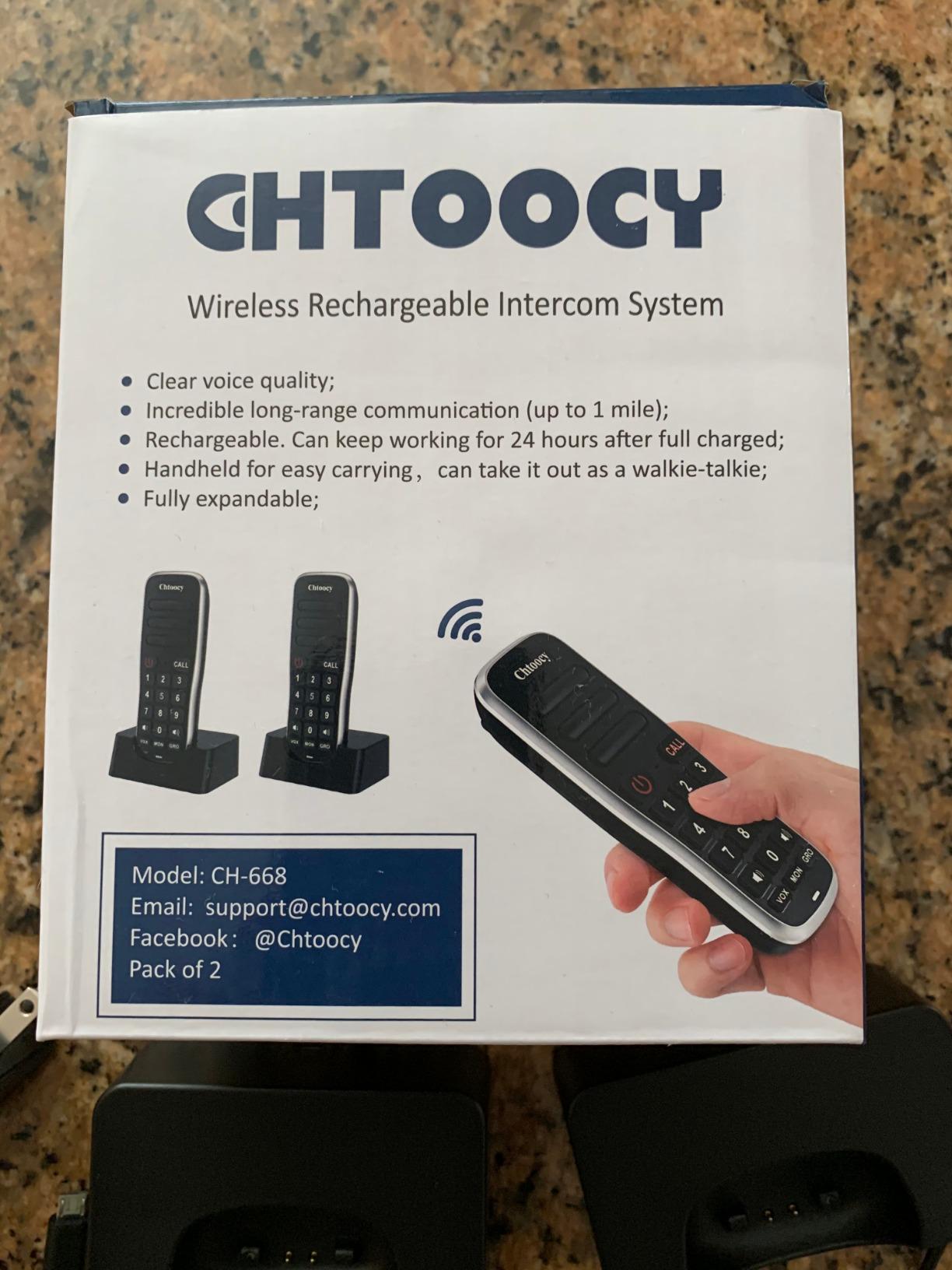 Wireless Intercoms for Home, Rechargeable & 1 Mile Range (5280ft) | Handheld home intercom system, clear sound & anti-interference, 10-channel wireless intercom system for house office business customer photo 2