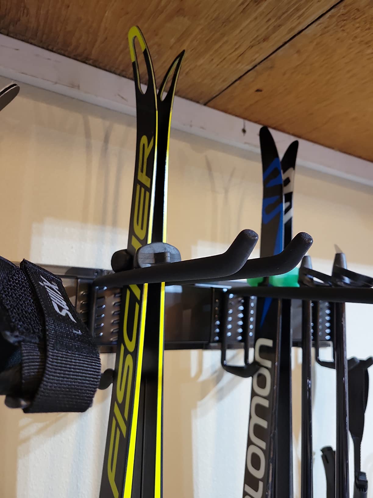 WALMANN Garage Storage Organization System Ski Wall Rack Up to 10 Pairs | Skis wall mount hanger for home, shed, garage, snowboard wall rack, holds up to 300 lbs customer photo 2