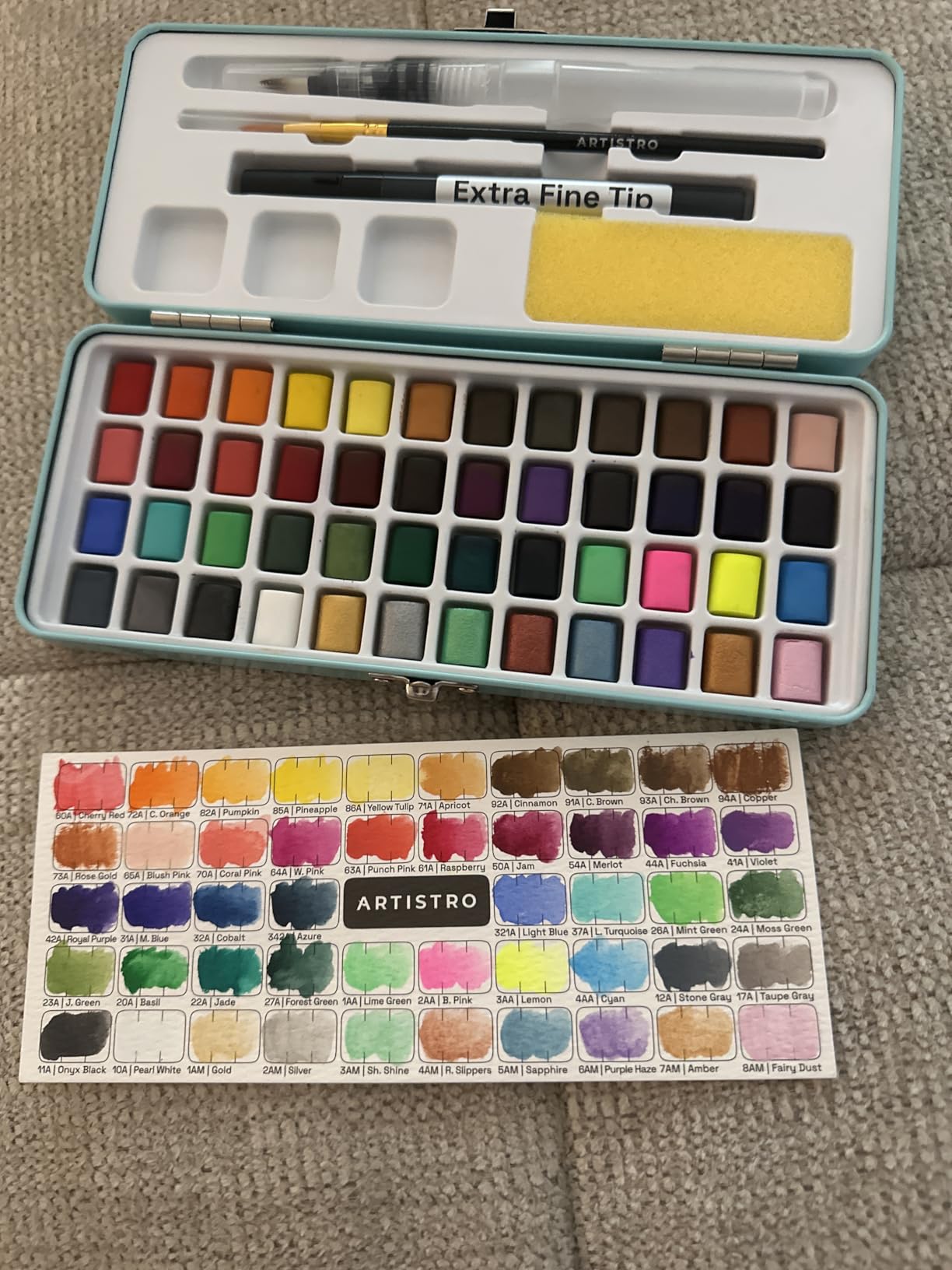 ARTISTRO Vivid Watercolor Paint Set with Palette & Brush Pens | Portable Paint Art Kit, Travel Water Color Set, For Adults, Professionals, & Kids, Art & Painting Supplies, Gift Idea customer photo 2