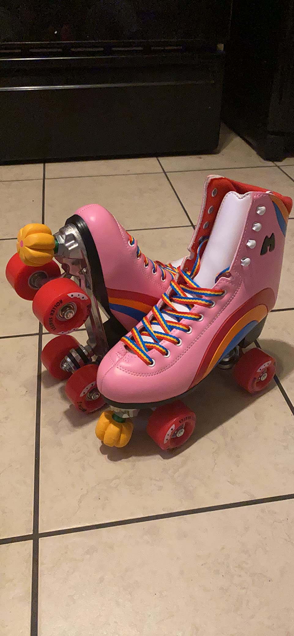 Moxi Rainbow Rider Roller Skates for Women - Beautiful, Durable, Supportive Rainbow Skates with Padded Lining, a Sturdy Plate, and Soft Outdoor Wheels customer photo 1