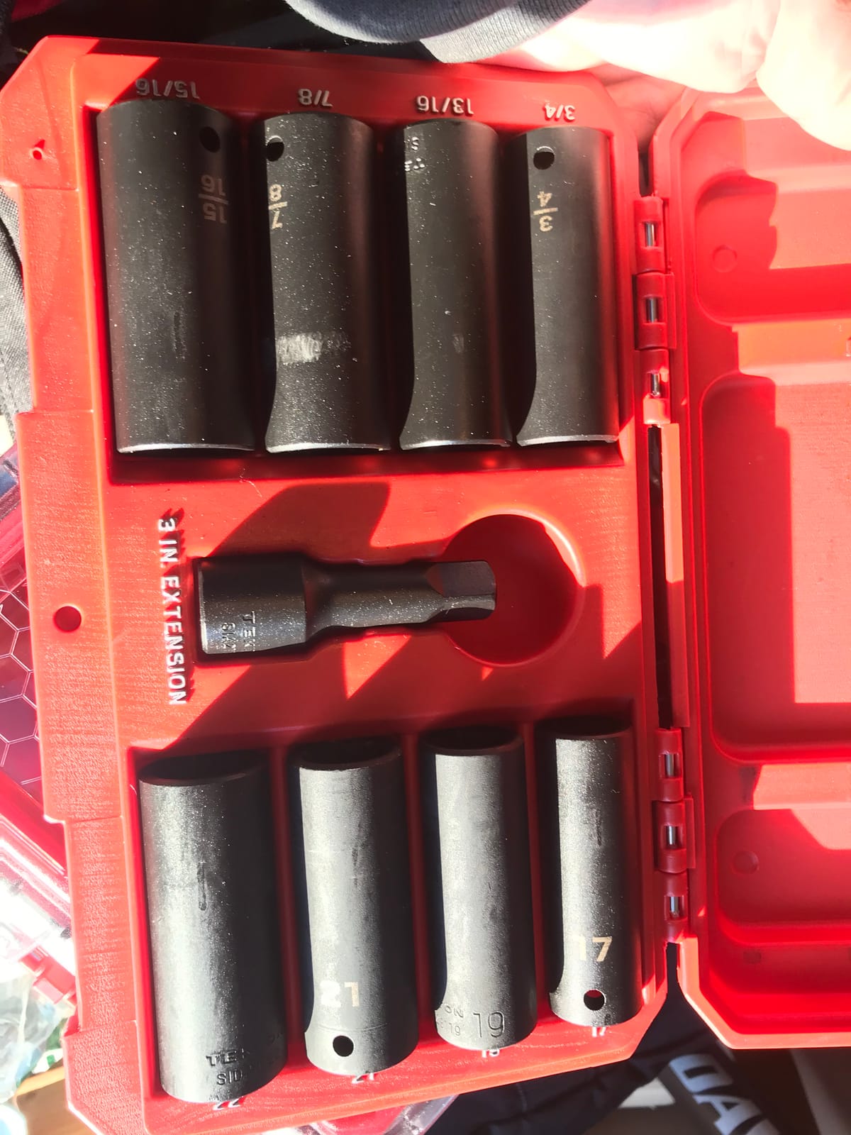 TEKTON 1/2 Inch Drive Impact Lug Nut Socket Set, 9-Piece | SID92415 | (3/4 - 15/16 in., 17 - 22 mm), Deep, 6-Point, Case customer photo 2