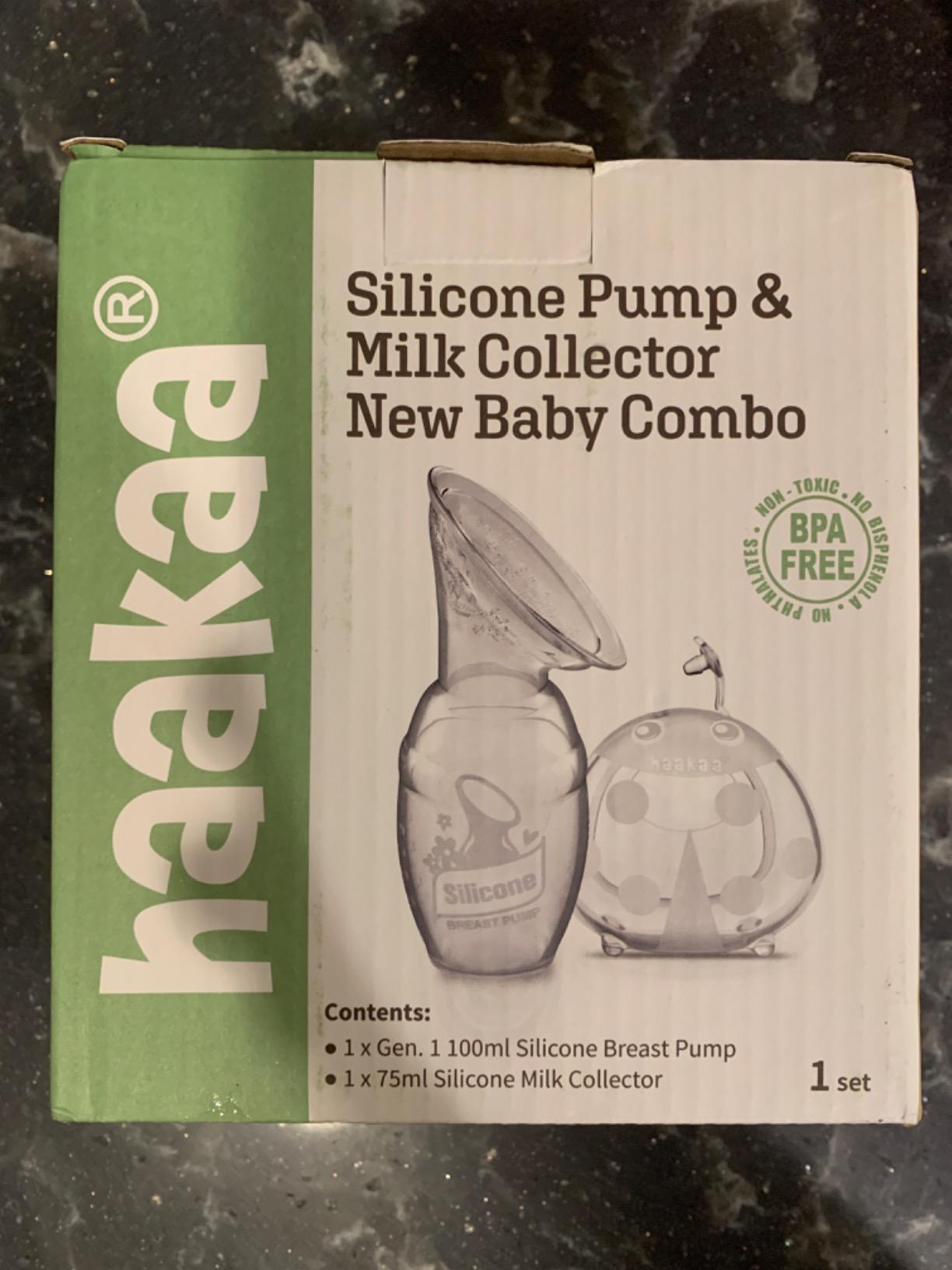 haakaa Manual Breast Pump 4oz/100ml & Ladybug Milk Collector 2.5oz/75ml Set | Natural Suction Pump + Passive Milk Collector, Catches Letdown & Leaks, One-Piece Easy-Clean Design, Premium Silicone customer photo 1