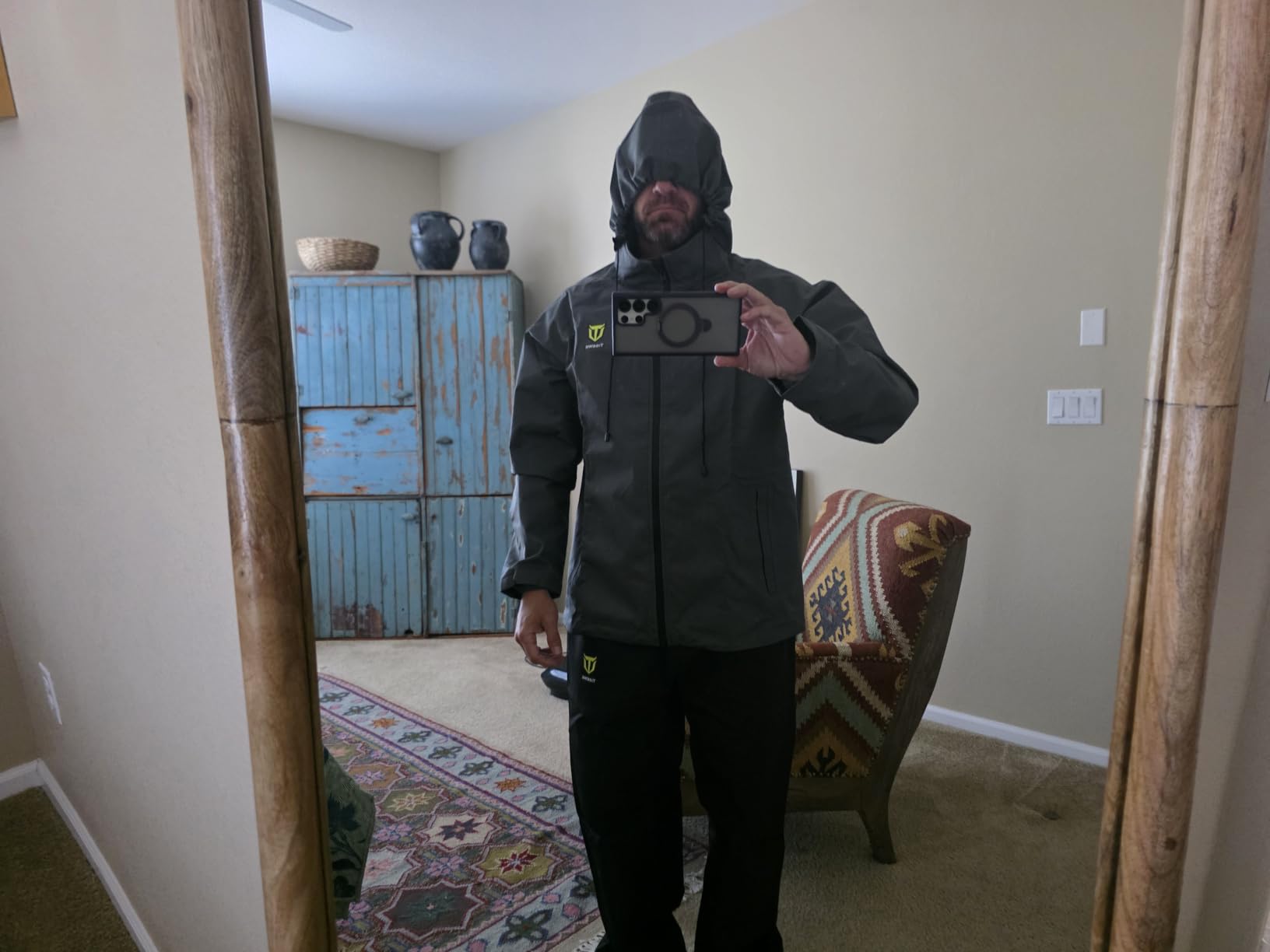 TIDEWE Rain Suit for Men, Waterproof Lightweight 2-Piece Rain Gear customer photo 1