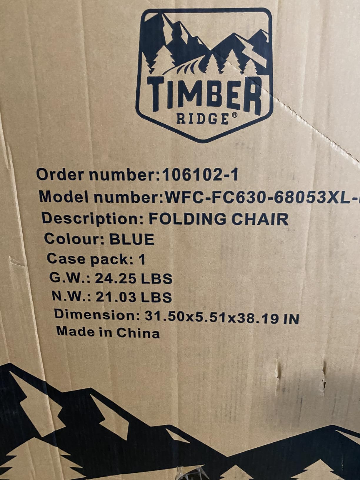 TIMBER RIDGE Zero Gravity polyester Chair Oversized Recliner 350lbs Capacity Patio Lounge Chair Padded Lawn Chair with Headrest XXL for Outdoor, Camping, Patio, Lawn, Blue customer photo 1