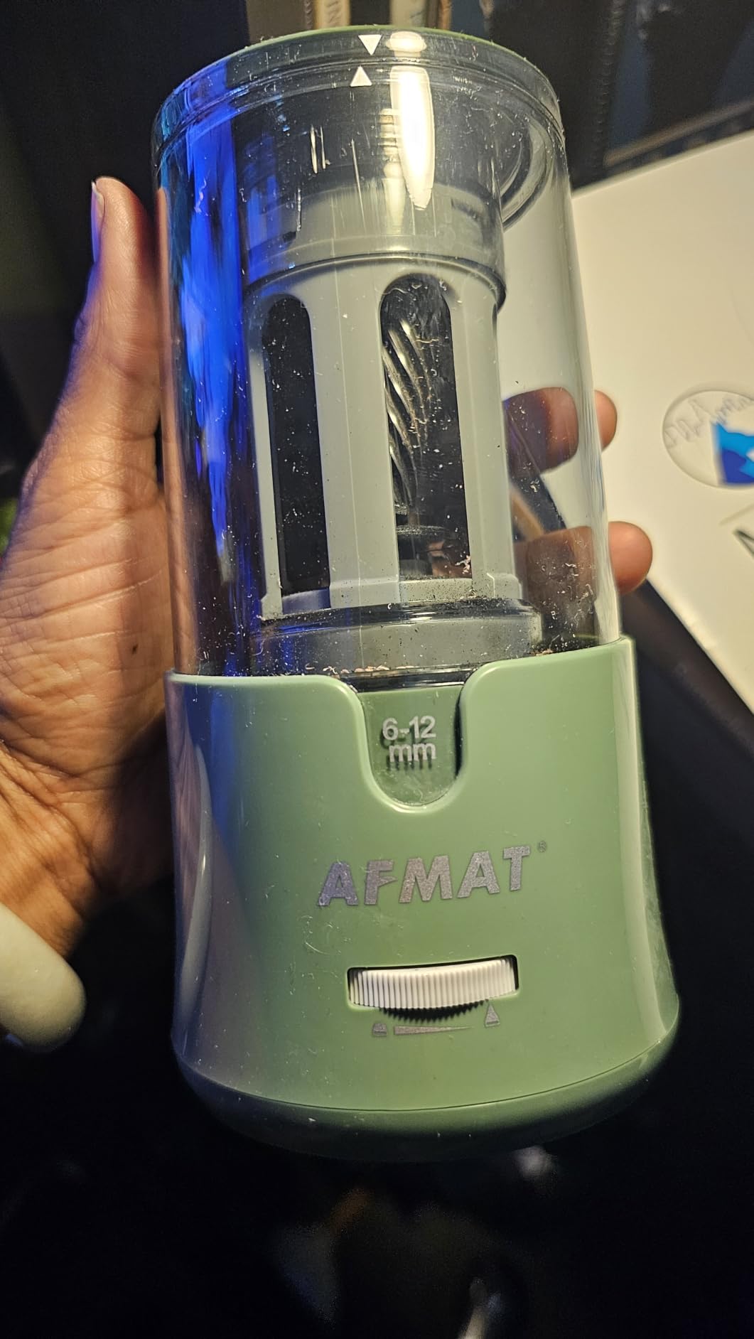 AFMAT Electric Pencil Sharpener, Heavy Duty Pencil Sharpeners for 6-12mm No.2/Colored Pencils, Auto Stop, Super Sharp & Fast, Electric Pencil Sharpeners Plug in for Office, Home, PS91 customer photo 1