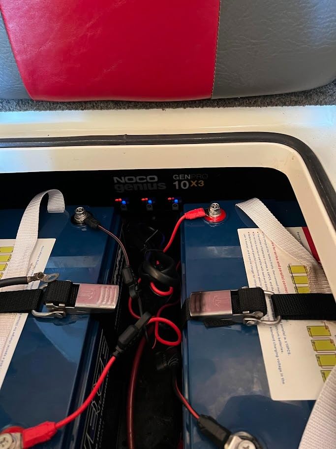 NOCO Genius GENPRO10X3, 3-Bank, 30A (10A/Bank) Smart Marine Battery Charger, 12V Waterproof Onboard Boat Charger, Battery Maintainer and Desulfator for AGM, Lithium (LiFePO4) and Deep-Cycle Batteries | Charges 3 Batteries at Once, IP68 Waterproof, Overcharge Protection, Temperature Compensation, For Lead-Acid & Lithium customer photo 1