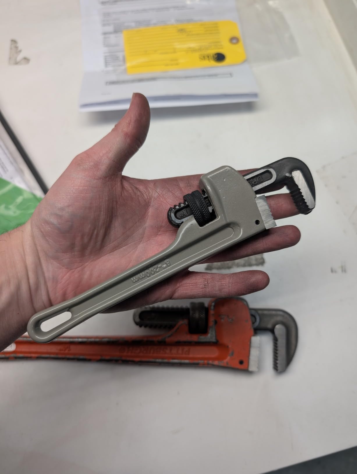 DURATECH 10-inch Aluminum Straight Pipe Wrench, Adjustable Plumbing Wrench | Heavy Duty, Drop Forged, Exceed GGG standard customer photo 2