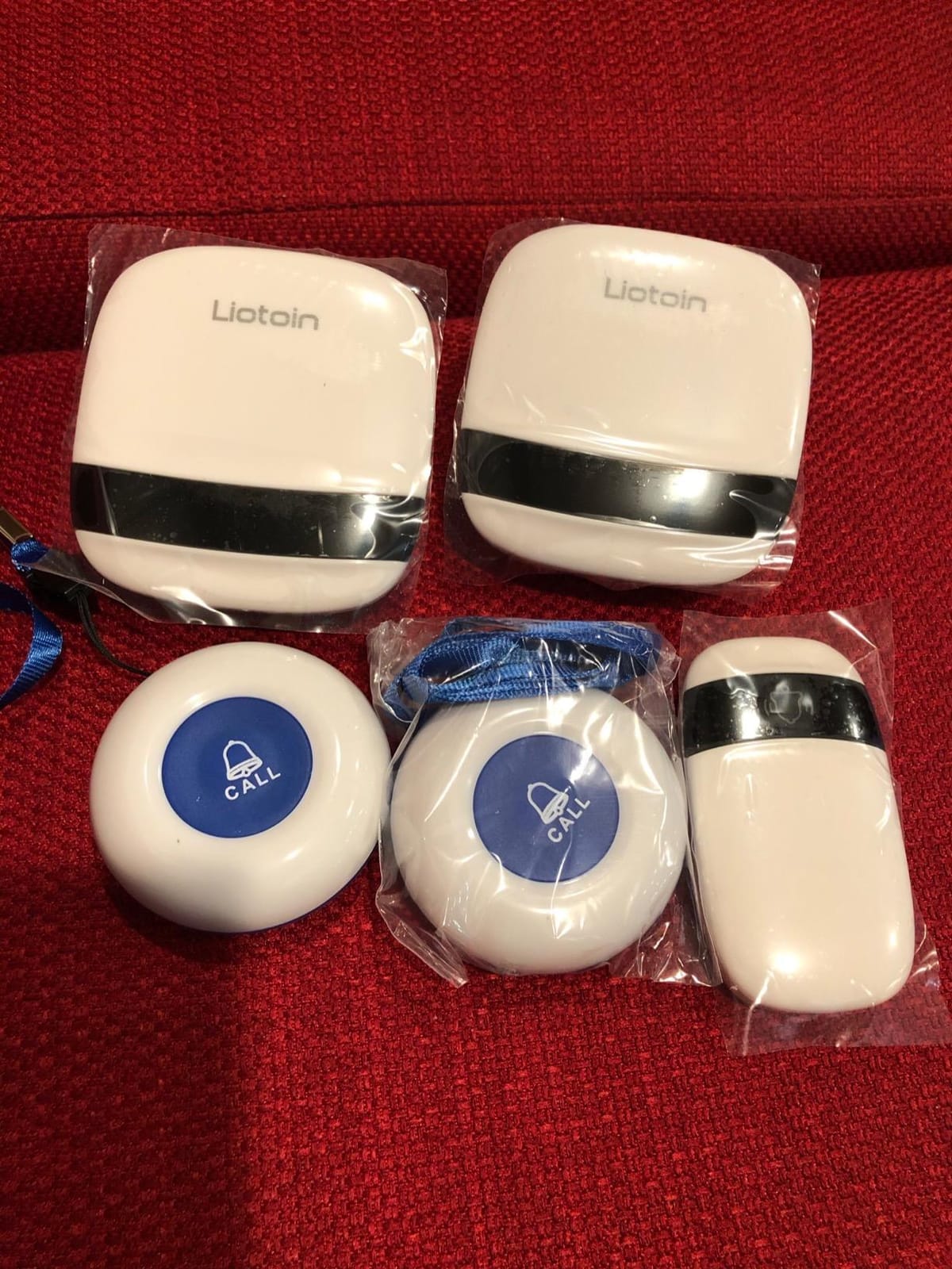 Caregiver Pager Wireless SOS Call Button Nurse Alarm System 5 Transmitter 5 Plug-in Receiver customer photo 2