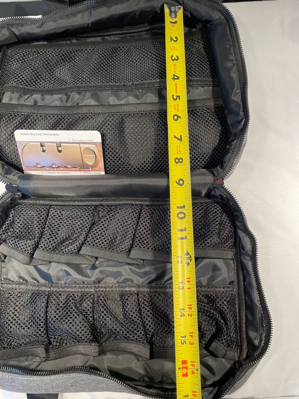 Kaddy Large Medicine Bag, Secure, Padded, Pill Organizer Box, Case for Bottles of Medicine or Supplements; Storage; Toiletry; 3 Digit Lock, Grey customer photo 2