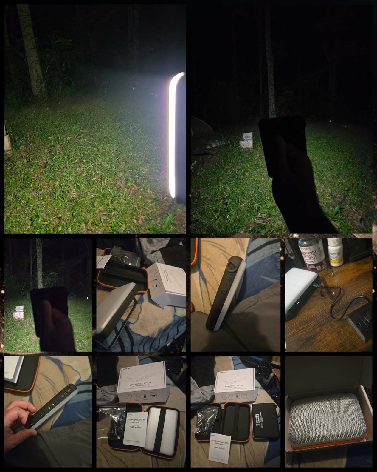 Eventek 20000mAh Rechargeable LED Work Light & Camping Tent Light | Portable Power Bank (Up to 144H), 90° Rotatable Stand Emergency Floodlight for Car Camping, Home Power Outage, Hurricane Storm customer photo 2