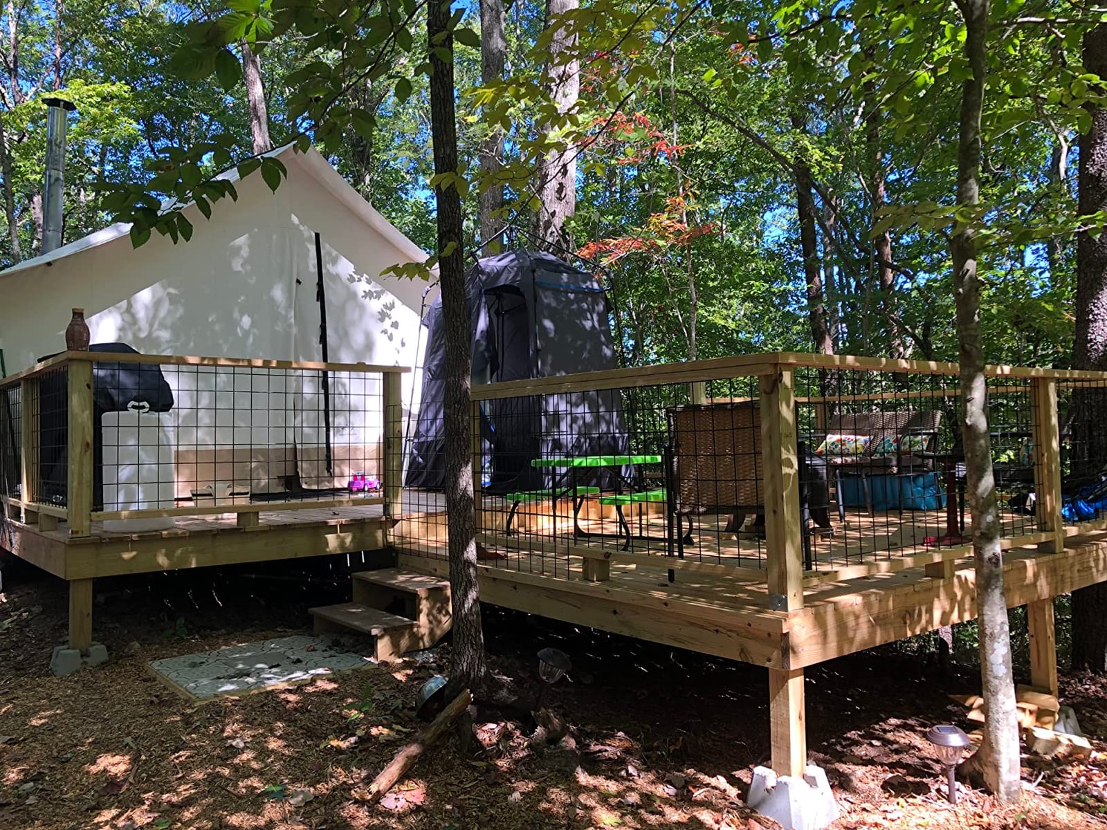 WHITEDUCK Alpha Canvas Wall Tent Fire Water Repellent - Waterproof 4 Season Outdoor Camping & Hunting Tent w/Heavy Duty Aluminum Frame & PVC Floor for Large Groups Families & Outfitters customer photo 1