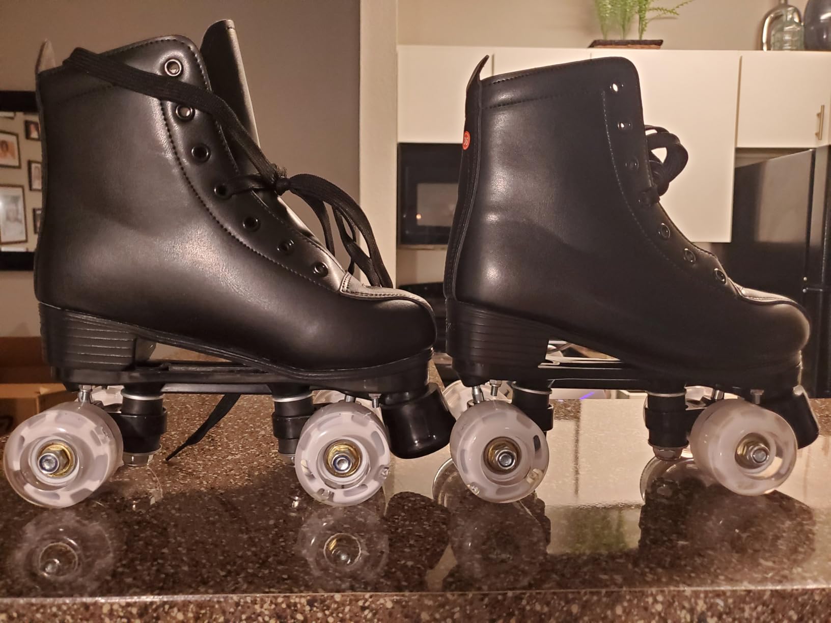 Jessie PU Leather Skates - Premium Adjustable Four-Wheel Roller Skates for Women, Men, Boys & Girls - Indoor & Outdoor customer photo 2