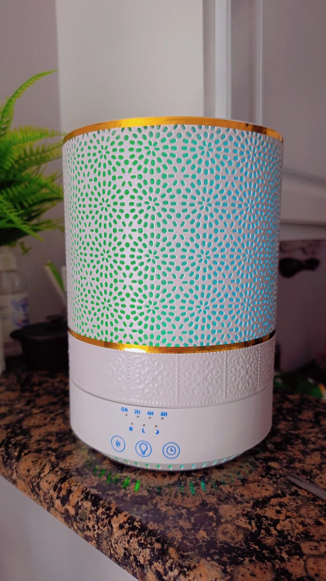 BlueHills 2500 ML Premium XL Essential Oil Diffuser Decor Cover Dark Wood | Aroma Humidifier Diffuser Combo for Large Room, Long Run, LED Color Lights, High Mist, Timer, Night Mode, 2.5L Capacity F004 customer photo 1