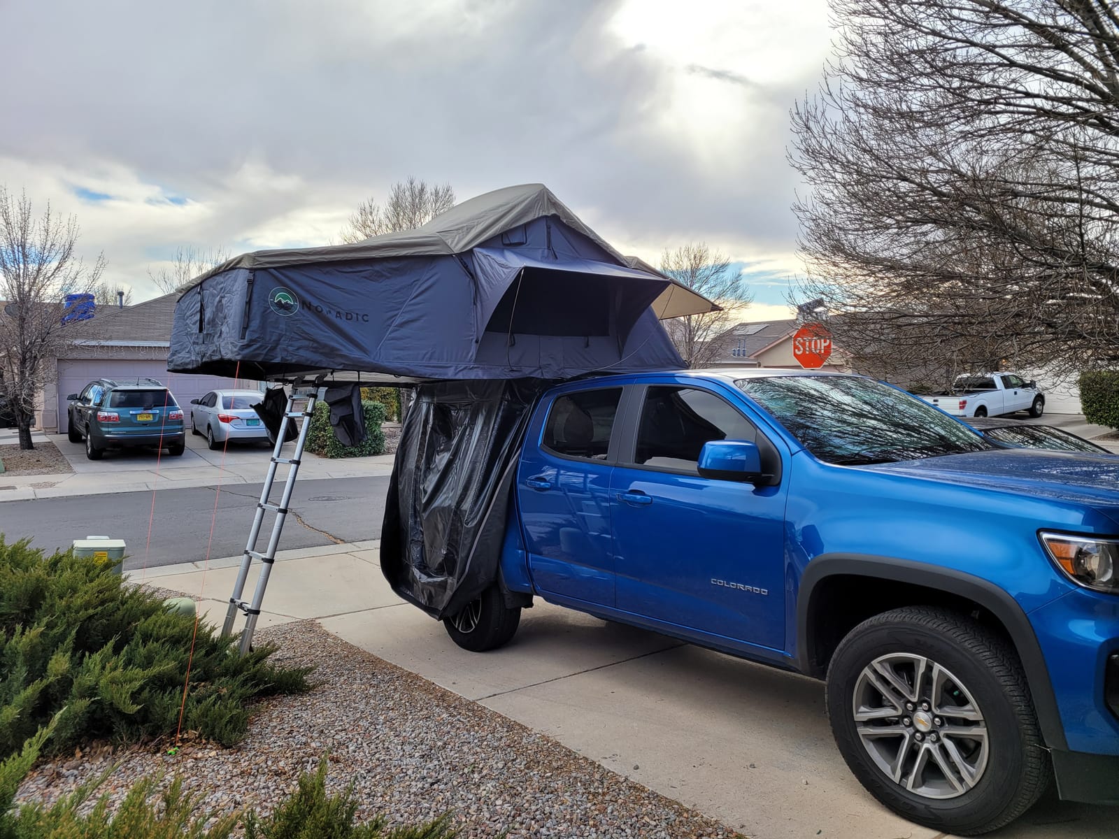 Extended Soft Shell Rooftop Tent, 4-Person - Overland Vehicle Systems HD Nomadic 4 - Grey Body & Green Rainfly customer photo 2