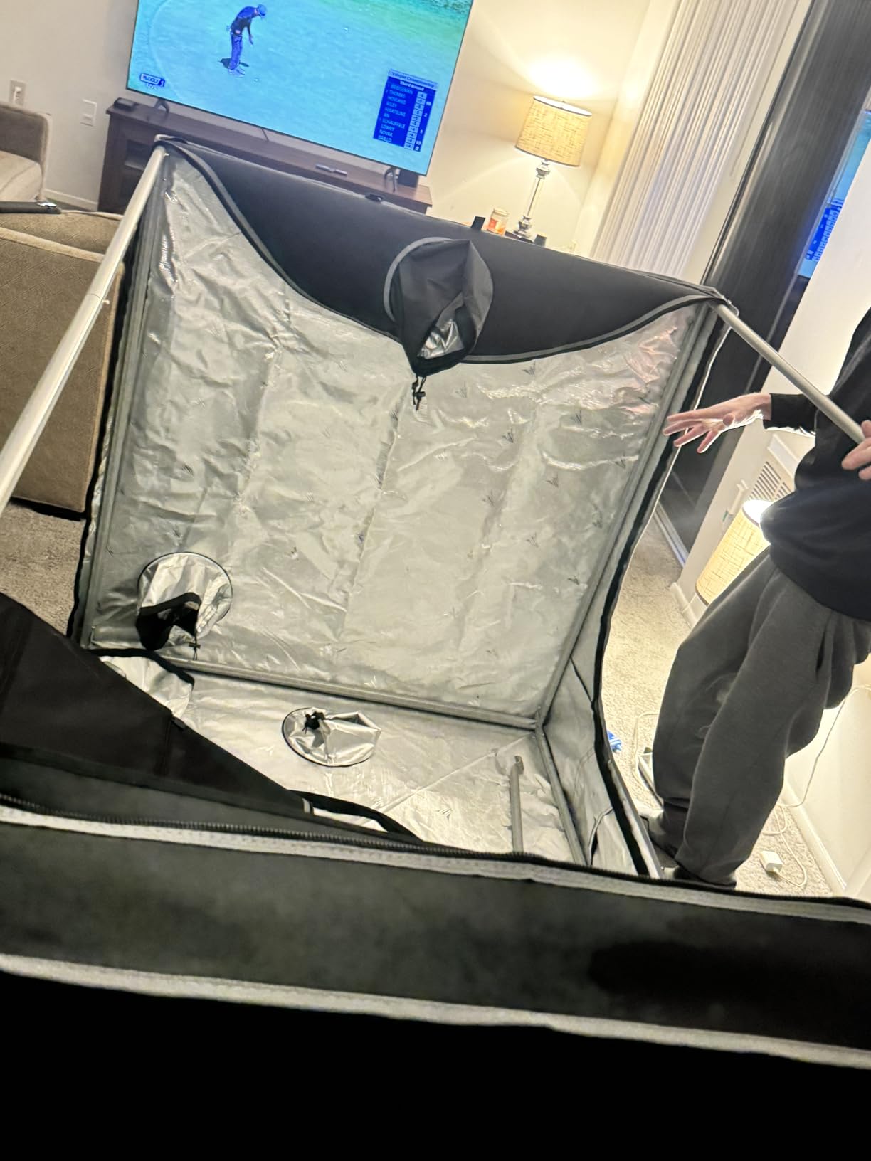 AC Infinity CLOUDLAB 844, Advance Grow Tent 4x4, Thickest Poles & Mylar, 2000D Mylar Canvas, 1