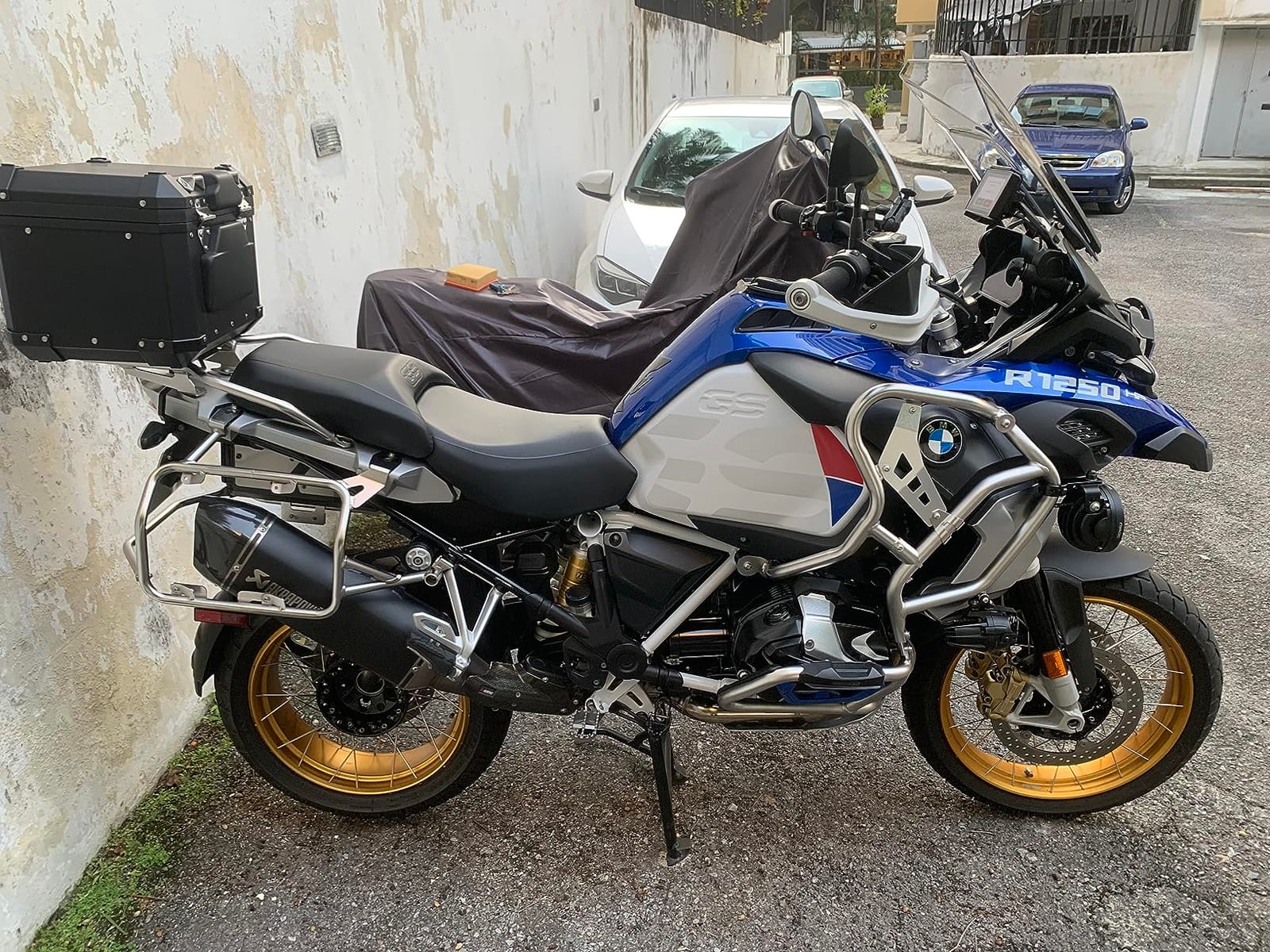 Motorcycle Tank Side Protection Highway Crash Bar Extension Full Body Engine Guard Accessories for B-M-W R1250GS Adventure R 1250 GS R 1250GS ADV 2018 2019 2020 2021 2022 2023 2024 (Silver) customer photo 1