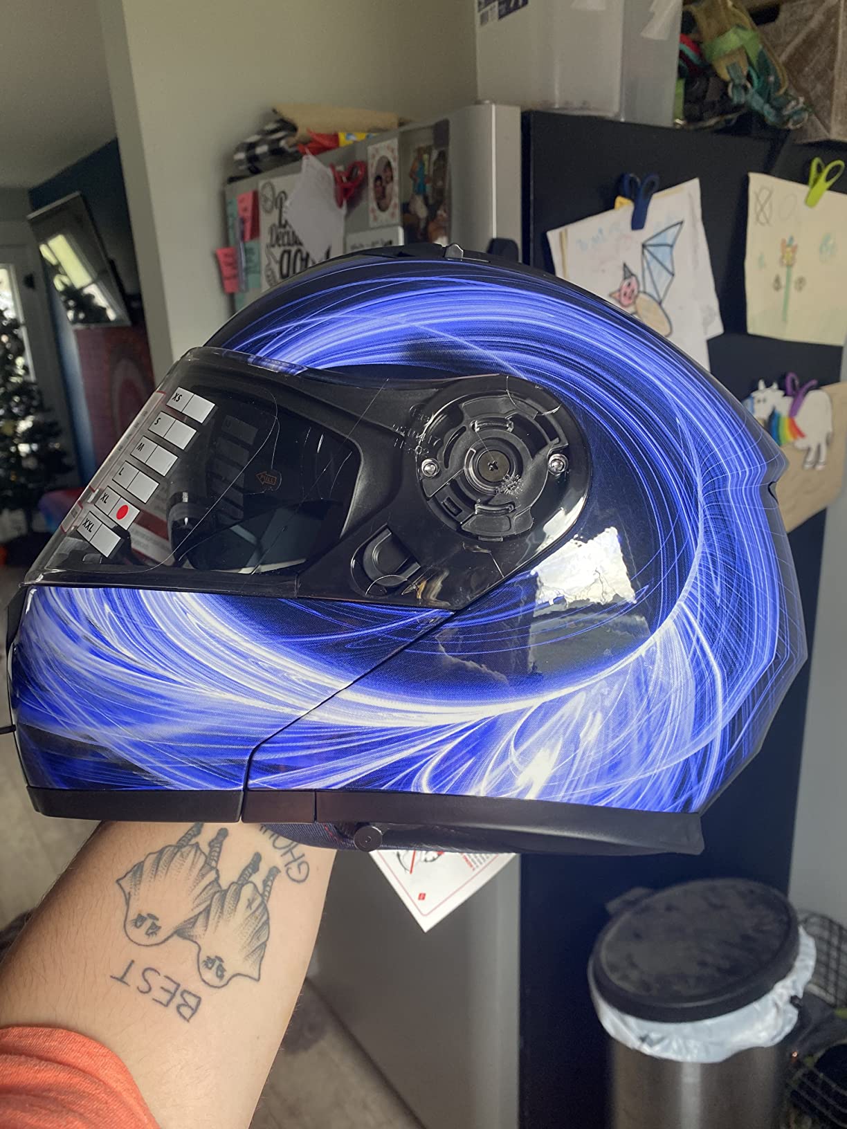 Modular Full Face Snowmobile Helmet with Heated Shield, Breath Box Typhoon TH158 customer photo 1