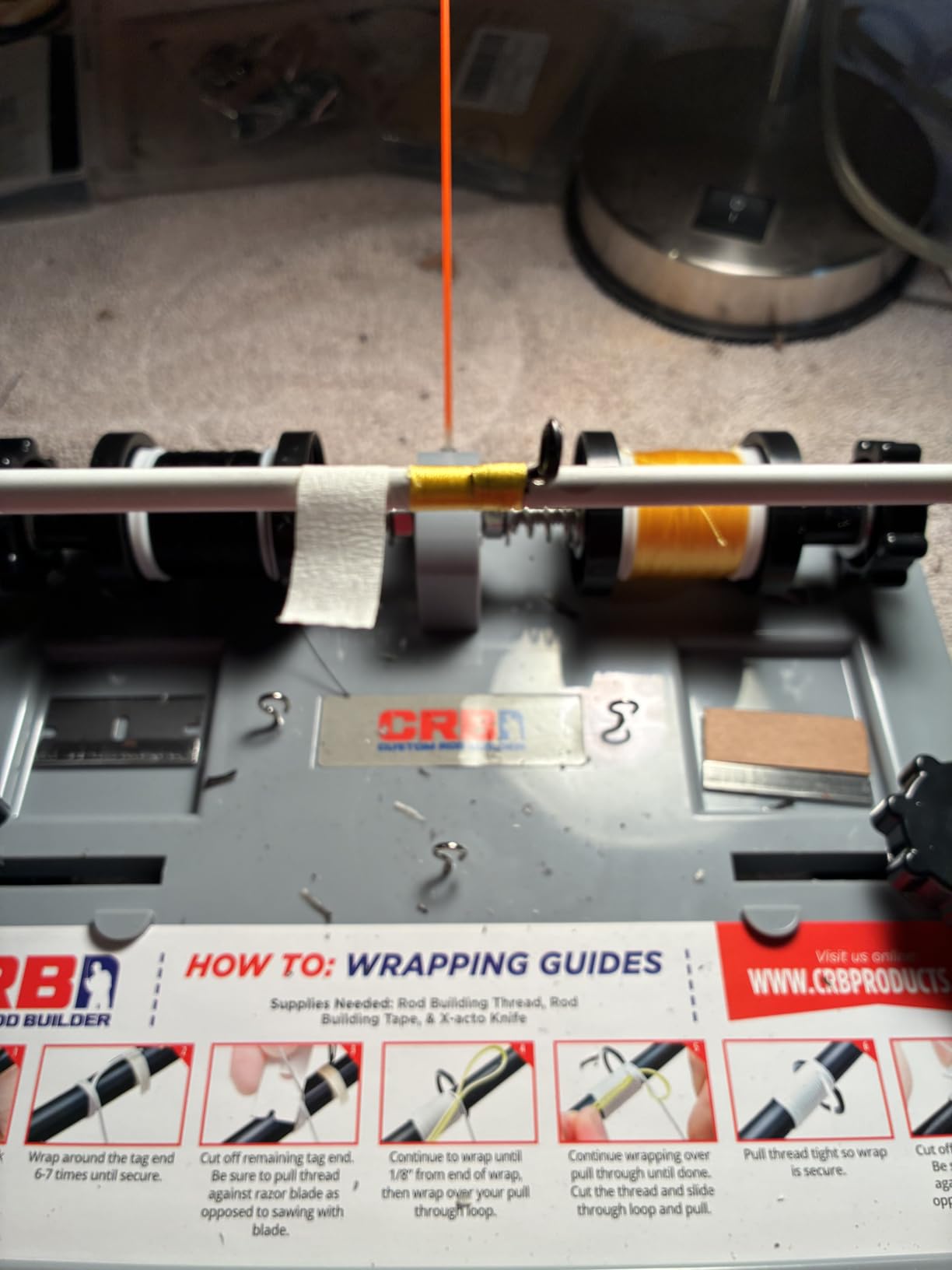 CRB Advanced Hand Wrapper System - 2 Spool Thread Tensioner & Rod Stand for Rod Building customer photo 1