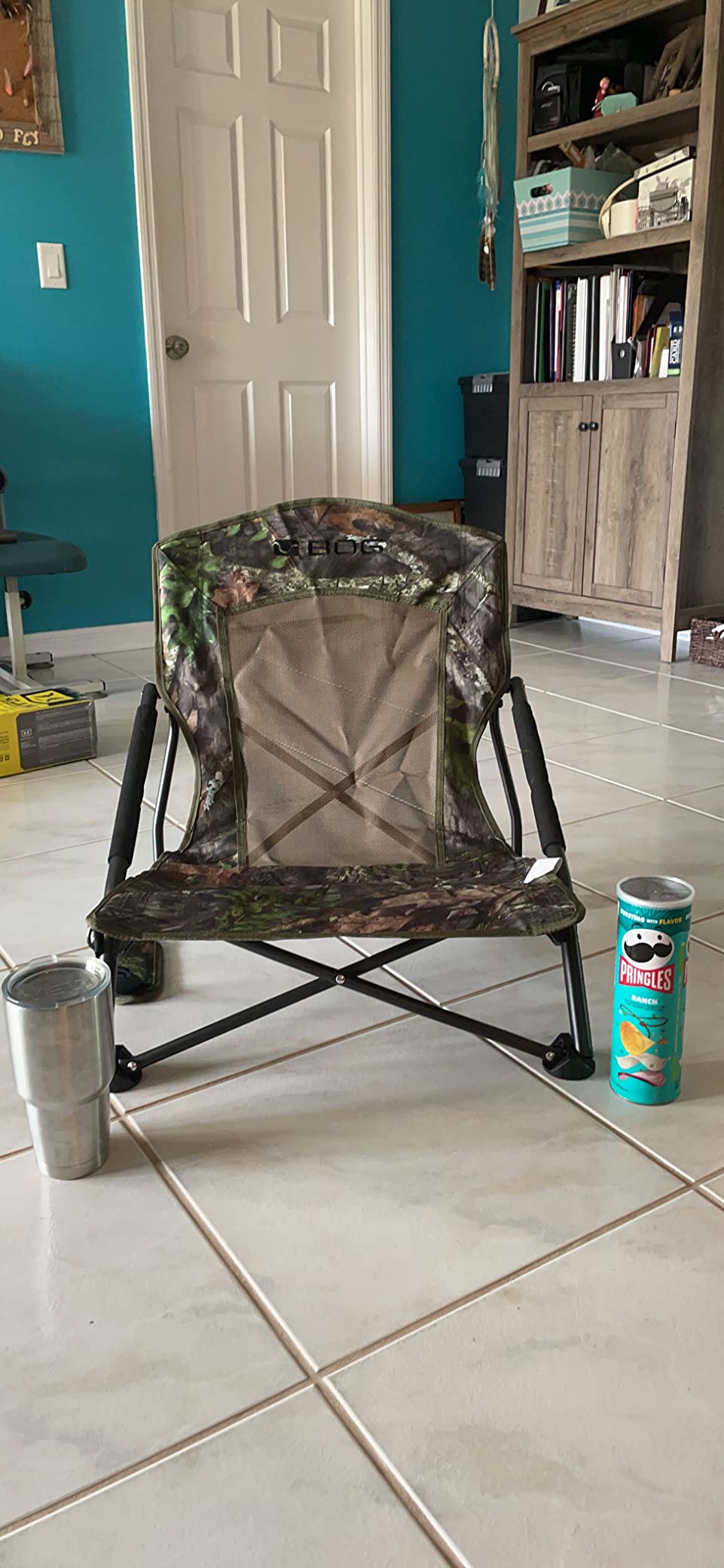 BOG Low Profile Turkey Ground Blind Chair with Rugged Construction, Aluminum Frame, Extended Seat Area, Quiet Setup, Breathable Textilene Fabric, and Carry Bag for Hunting, Shooting, and Outdoors customer photo 1