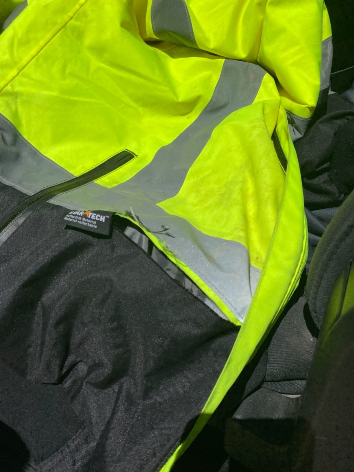 Pioneer Hi Vis Waterproof Heated Safety Bomber Jacket - Winter Rain Gear for Men - Reflective Tape - Detachable Hood customer photo 2