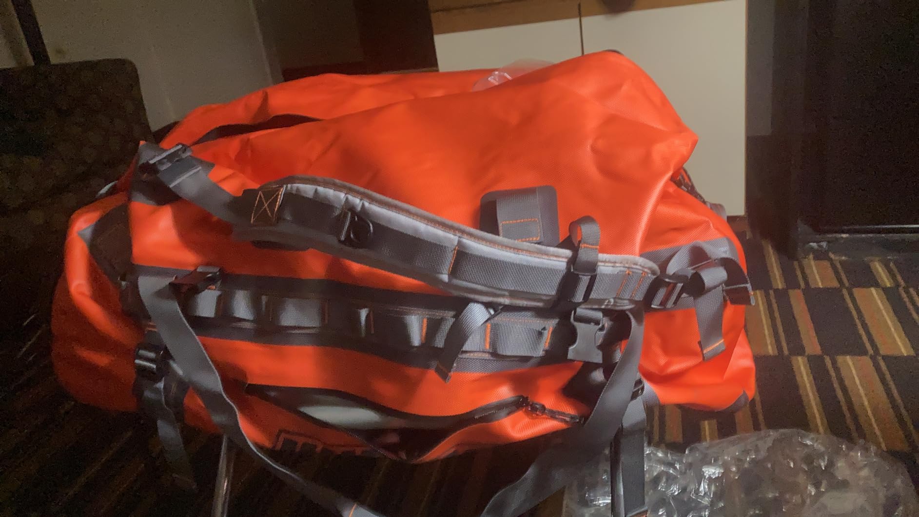 UNPLUG Ultimate Adventure | 1680D Heavy Duty Waterproof Bag | Large Travel Bag for Camping, Motorcycling, Boating, or Hunting | 110L Adventure Orange customer photo 1