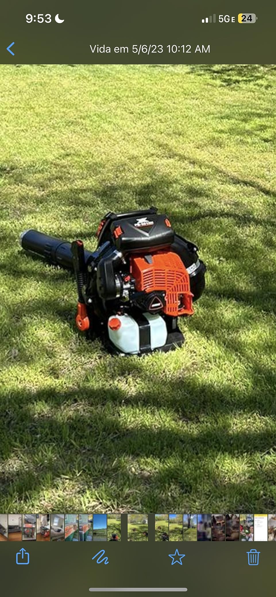 Echo 220 MPH 1110 CFM 79.9 cc Gas 2-Stroke X Series Backpack Blower with Hip-Mounted Throttle PB-9010H customer photo 1