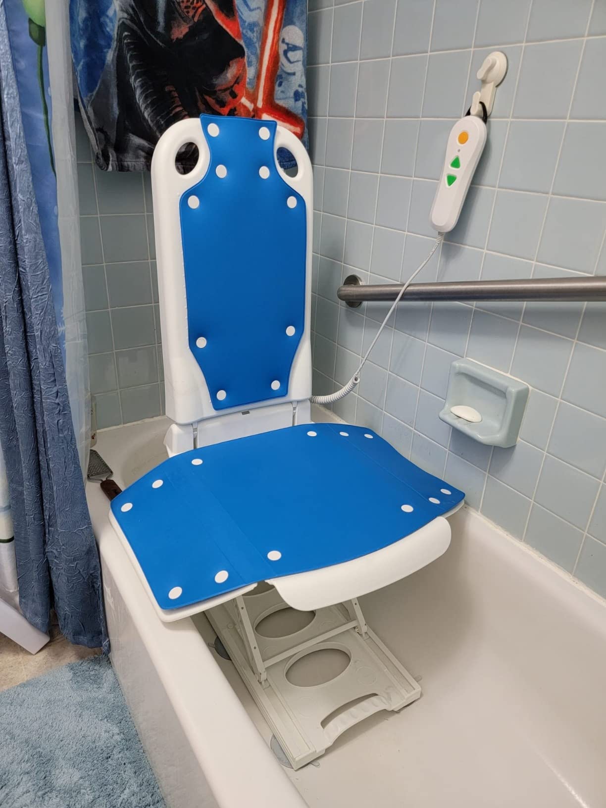 MAIDeSITe Electric Chair Lift, Stand Up Independently from Floor, Collapsible Bath Lift with Non-Slip Suction Cups, Floor Lift for Elderly, Support Up to 300 LBS customer photo 1