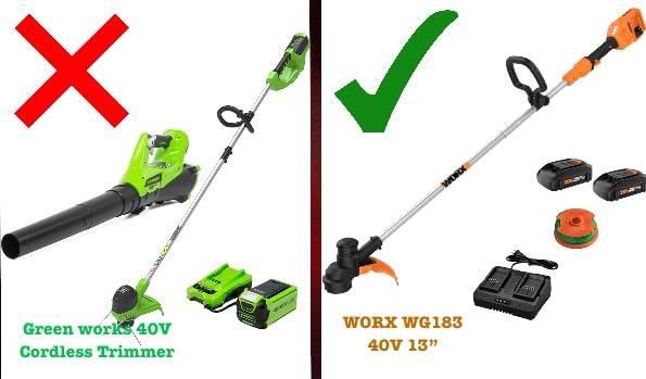 Worx Cordless String Trimmer, 40V 13