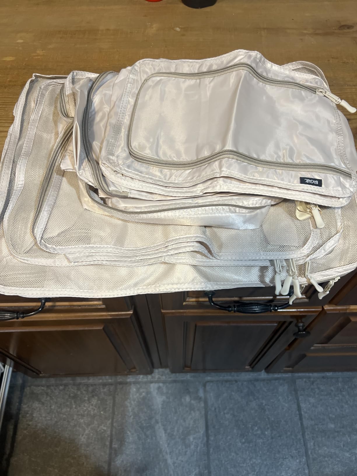BAGAIL 8 Set Packing Cubes Luggage Packing Organizers for Travel Accessories - Cream customer photo 1