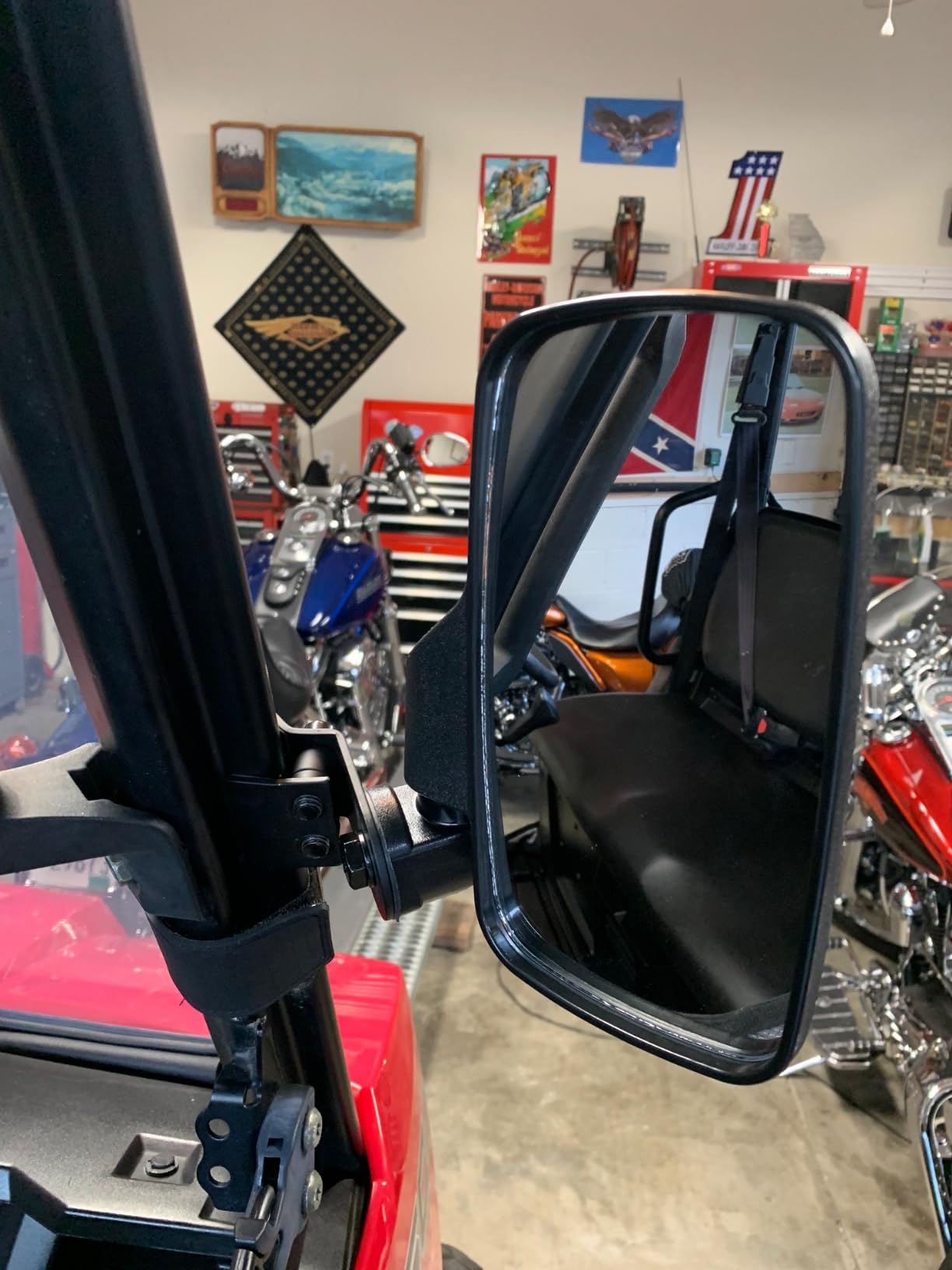 Ranger Side Mirror, UTV Rear View Mirror Compatible with Polaris Ranger XP 500, 570, 900, 900 Crew, 1000, 1000 Crew, Ranger Diesel, ETX/EV, General 1000, Can-Am Defender, Maverick Trail customer photo 1