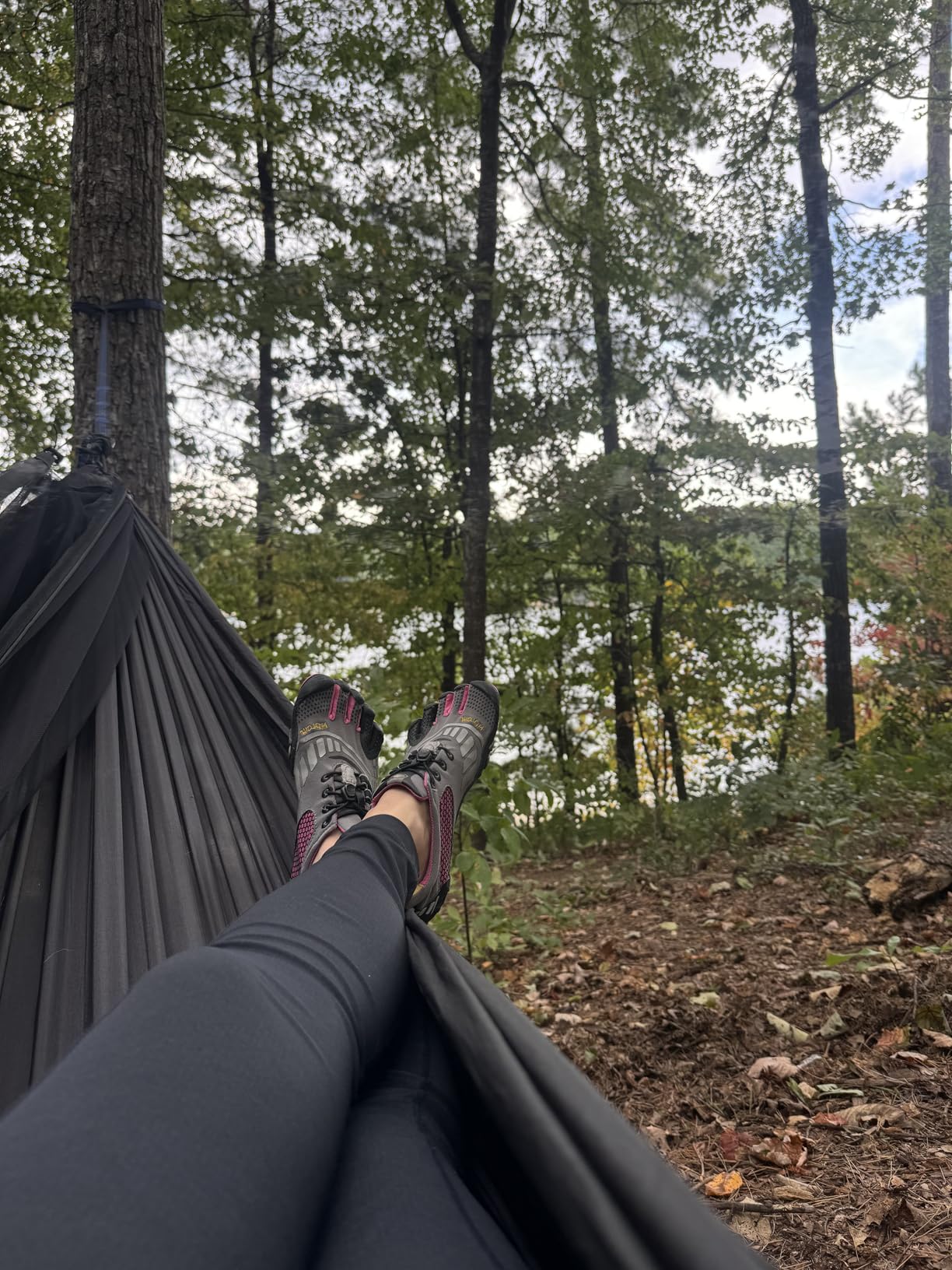 Sunyear Hammock Camping with Rain Fly Tarp and Net, Portable Camping Hammock Double Tree Hammock Outdoor Indoor Backpacking Travel & Survival, 2 Tree Straps,100% Waterproof Black Bundle customer photo 2