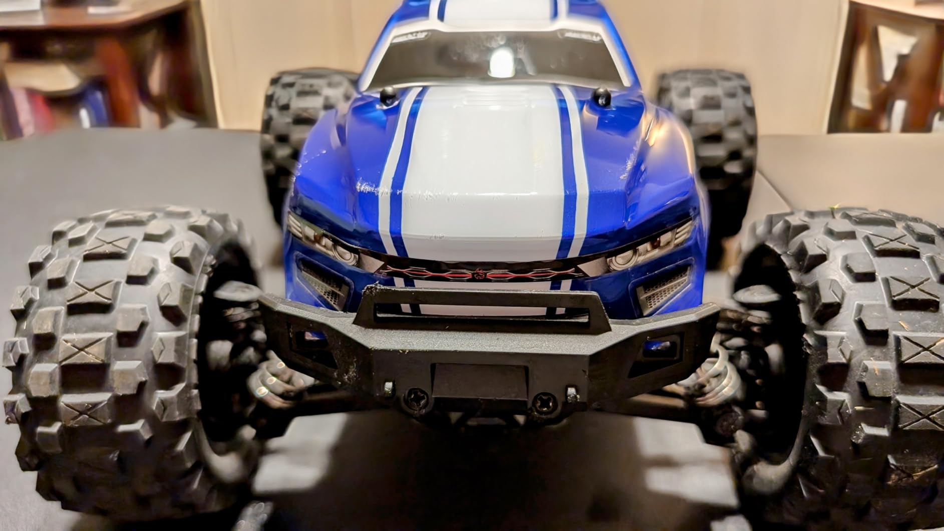 Redcat Racing Volcano 16 1/16 Scale RC Monster Truck - Electric Remote Control Car with 4WD, LED Lights, 2.4GHz Radio, 2 Rechargeable Li-Ion Batteries & Charger - Red customer photo 1