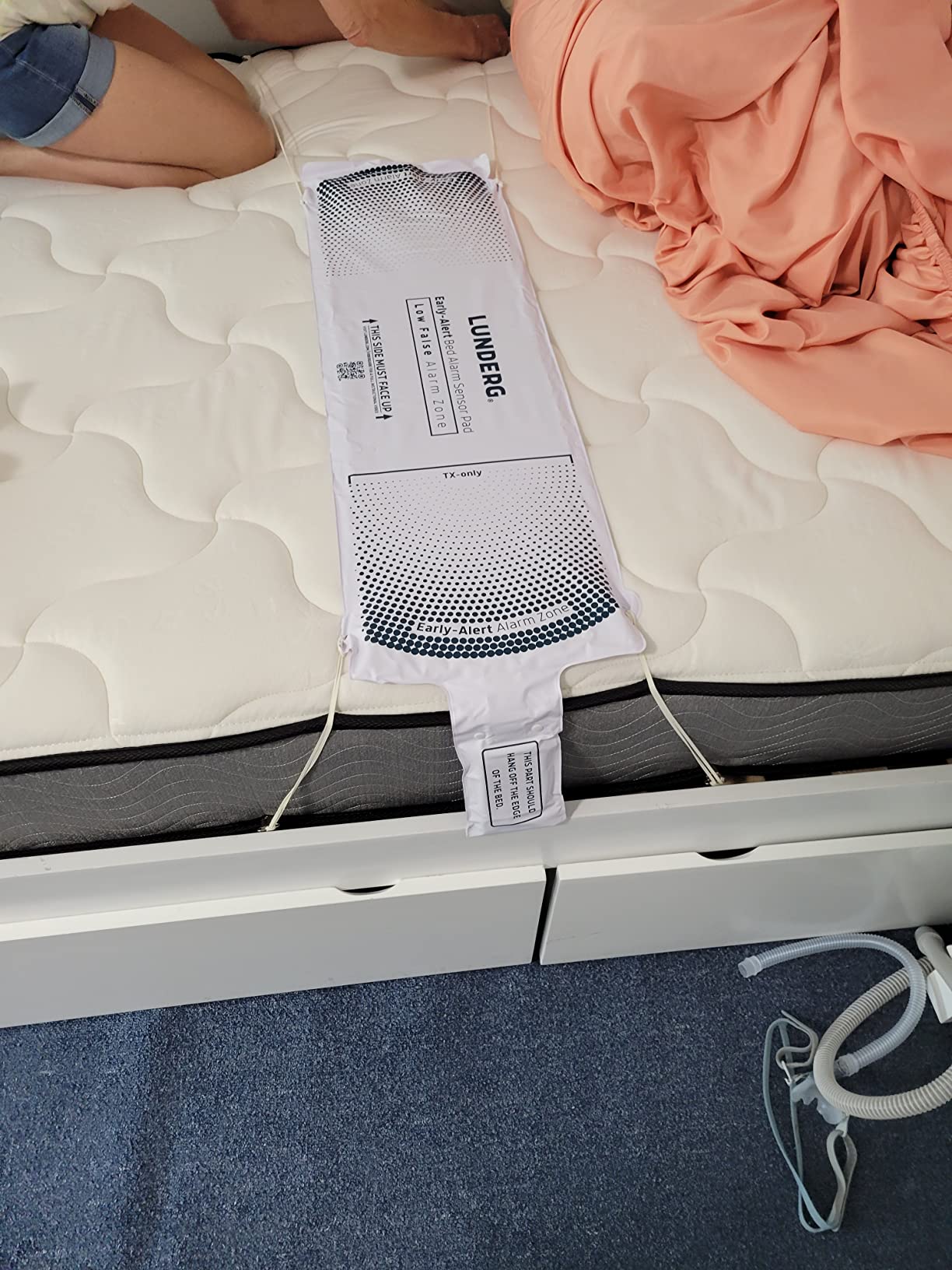 Lunderg Wireless Early Alert Bed Alarm System for Elderly & Fall Prevention | Alerts Caregivers Before They Get Up. No Loud In-Room Alarm To Frighten Your Loved One. Great For Dementia Care. US Company. customer photo 1