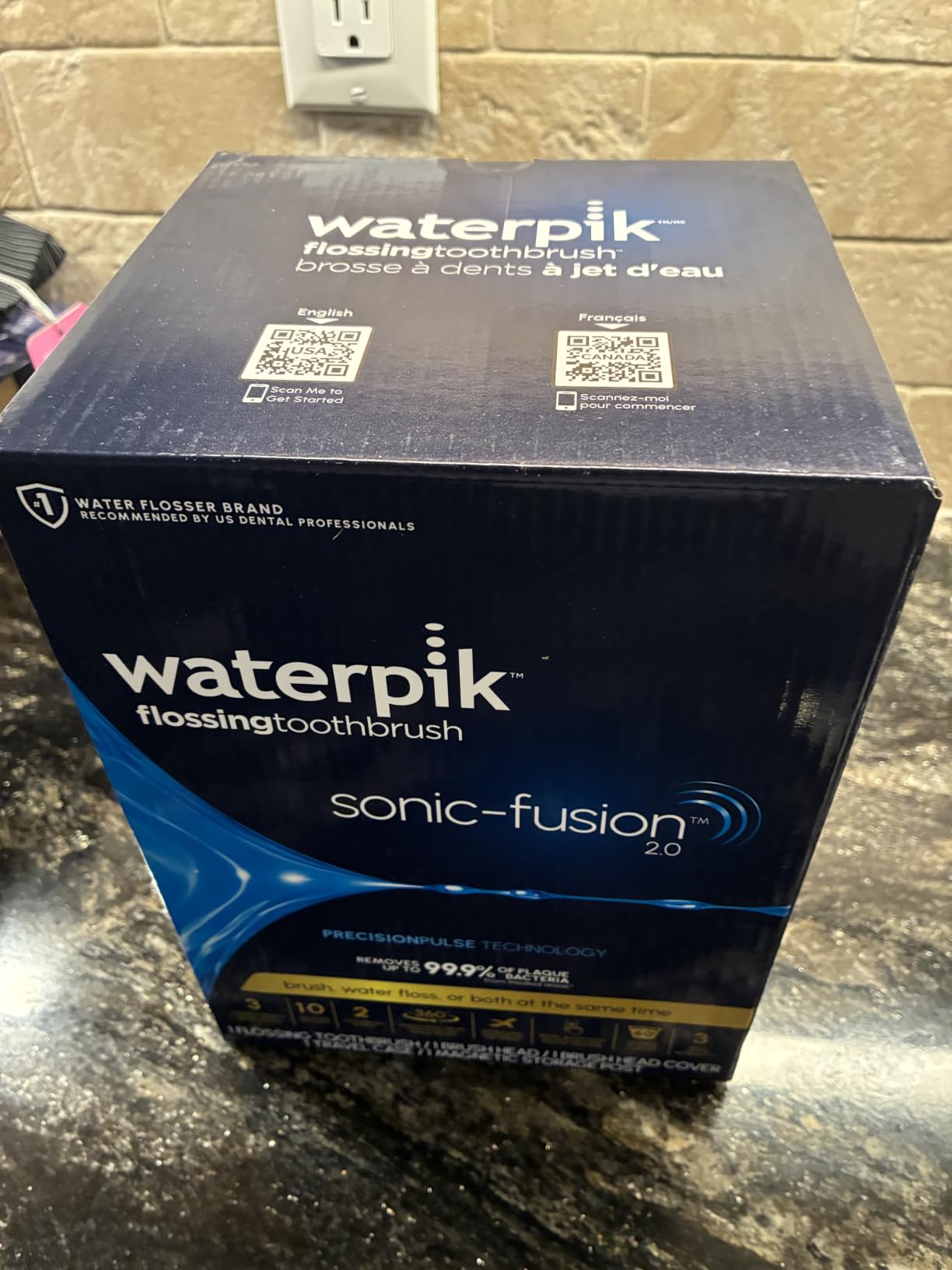 Waterpik Sonic-Fusion Flossing Electric Toothbrush Water Flosser, White | 2-in-1 Combo with 3 Modes for Daily Gum Health & Cleaning Teeth, ADA Accepted, SF-04 customer photo 1