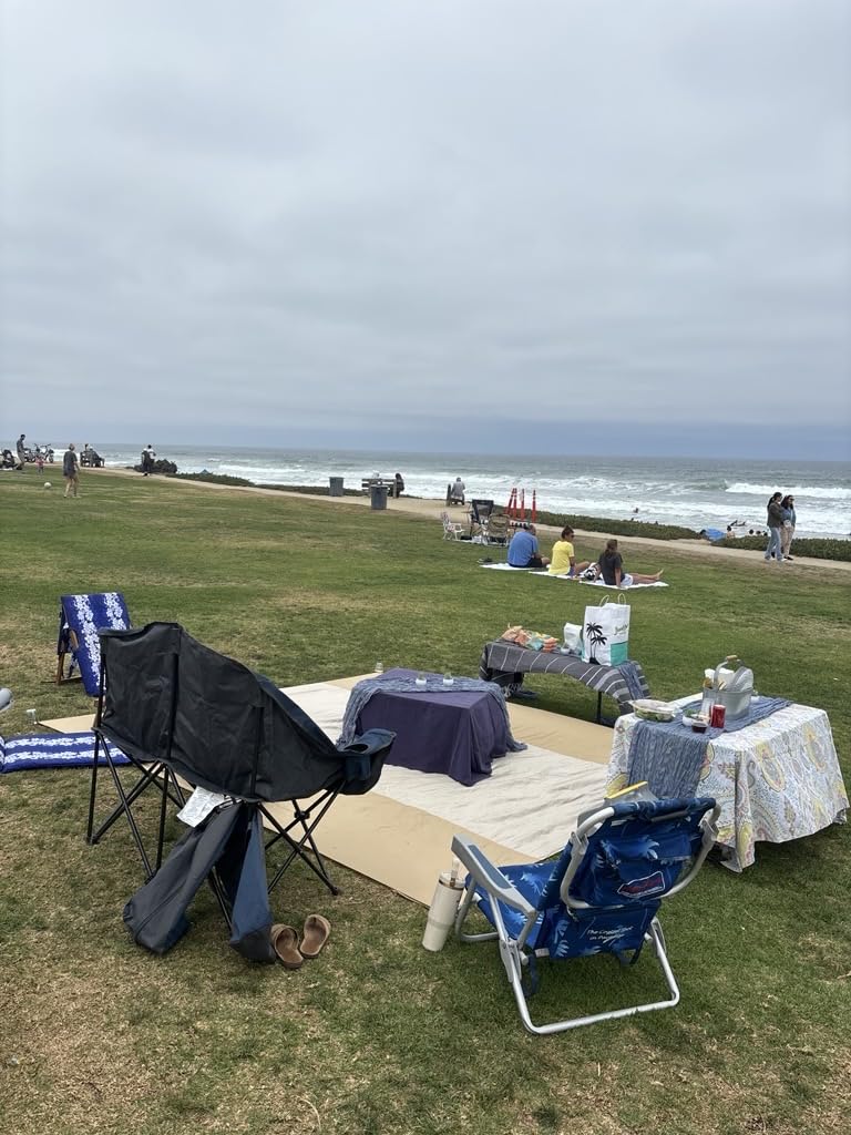 WEKAPO Beach Blanket Sandproof Waterproof, Extra Large Beach Mat, Oversized & Compact Sand Free, Quick Drying Beach Essentials for Vacation, Cruise, Picnic & Camping with Stakes customer photo 2