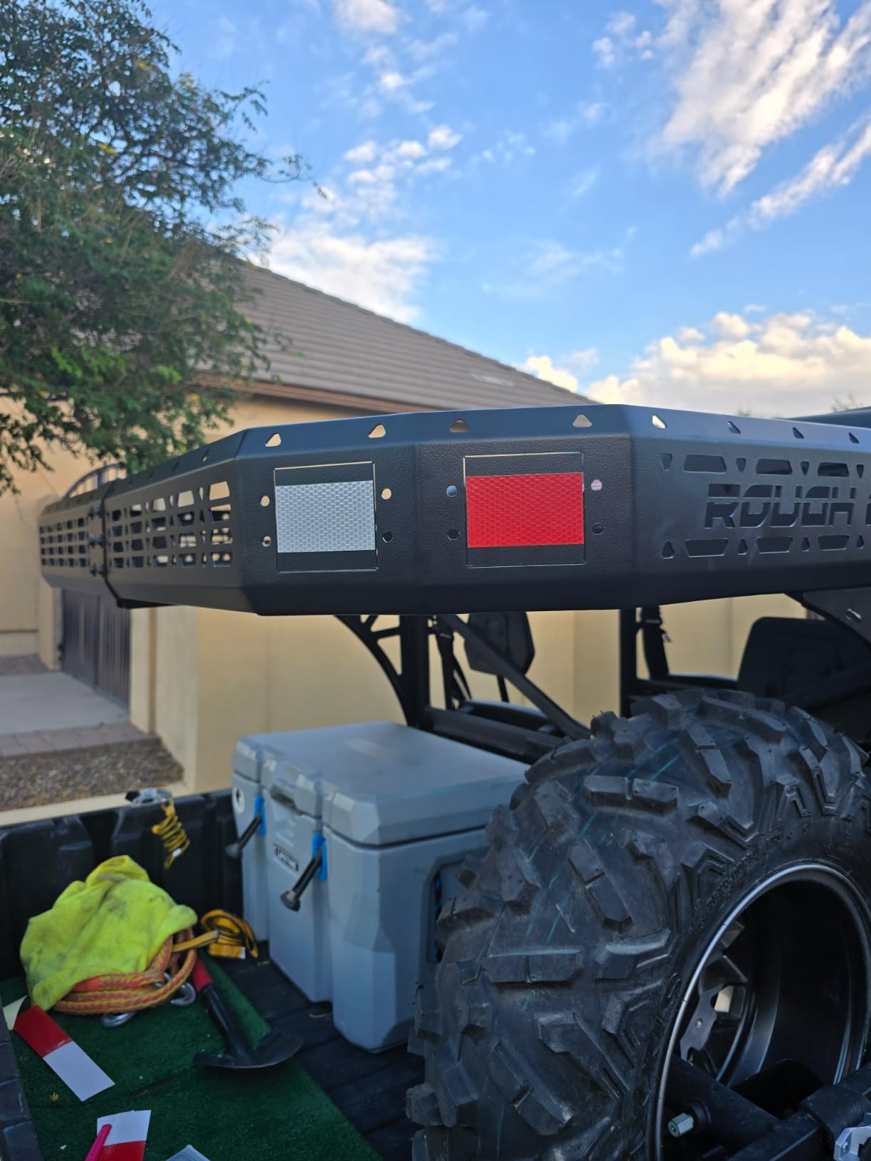 Rough Country Rear Cargo Rack for Can-Am Defender (2017-2025) - Bolt-on Over-Bed Storage customer photo 1