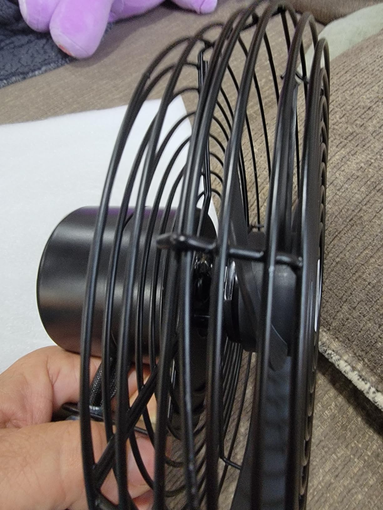 Facon 12V RV Cooling Fan with 2 Speed Switch, Dia: 8-3/4'', Heavy Duty Black Metal Car Fan for RV, Camper, Trailer customer photo 1