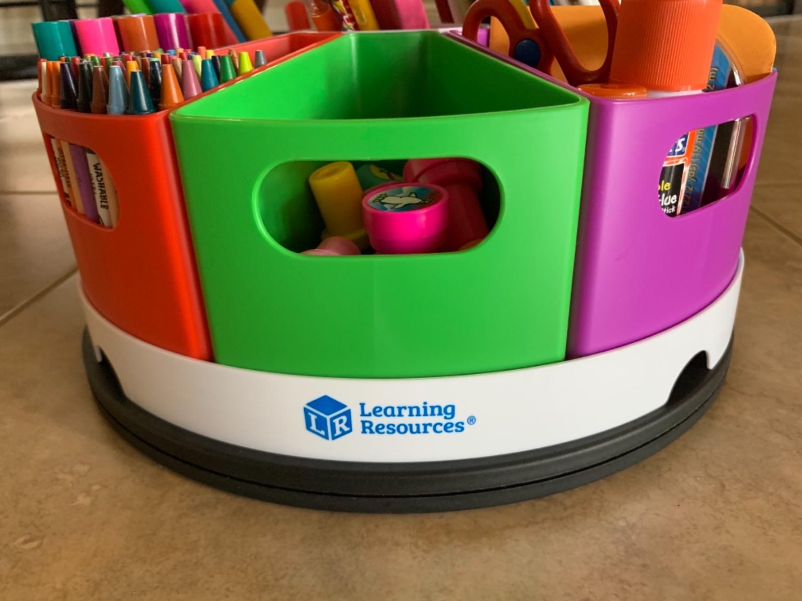 Learning Resources Create-a-Space Storage Center, Pastel | Rotating Caddy Organizer for Kids, Art Supply Organizers for Markers, Pens and Pencils, Classroom Table Caddy for Teachers customer photo 2
