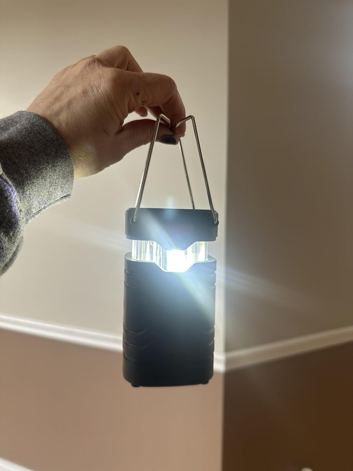 LETMY 4 Pack Camping Lantern, Rechargeable LED Lanterns, Solar Lantern Battery Powered Hurricane Lanterns Flashlight with 3 Powered Ways & USB Cable for Emergency, Power Outage, Hurricane Supplies customer photo 1