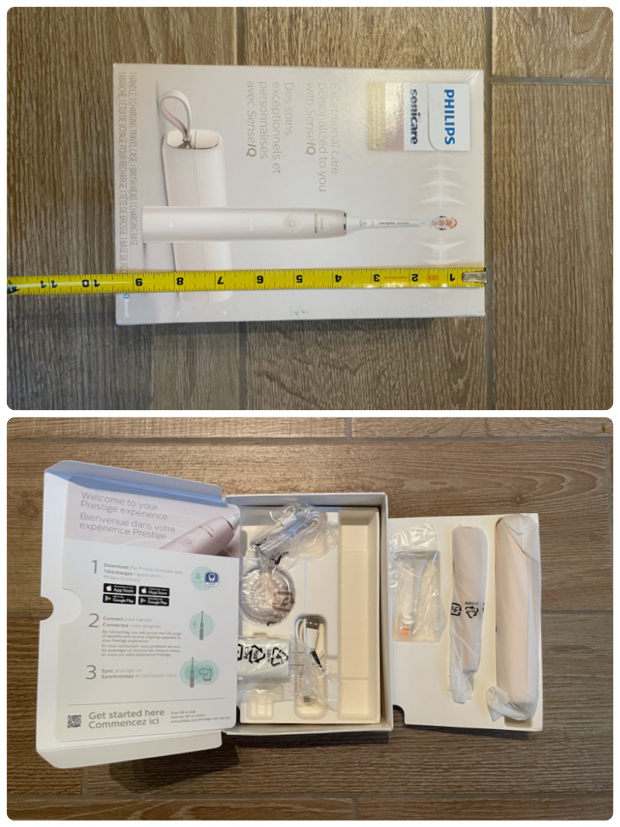 Philips Sonicare 9900 Prestige Electric Toothbrush, 1 Brush Head, Champagne | 2000% More Plaque Removal, SenseIQ Adaptive Protection, 15 Brush Settings, App Connected, Charging Travel Case, HX9990/11 customer photo 1