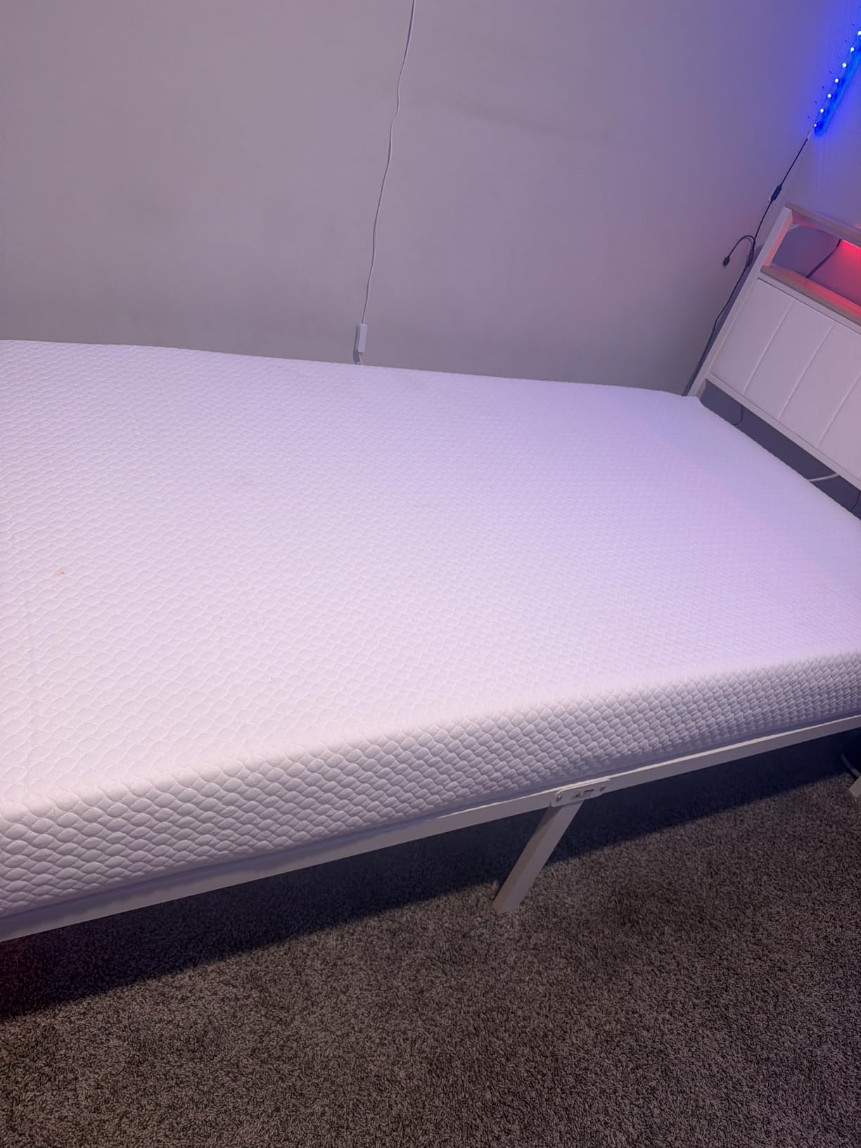 FDW | 8 Inch Twin Mattress | Medium Firm | Gel Memory Foam | White | Dual Construction | Pressure Relief, Cooling Foam, Removable and Washable Cover | Bed in a Box, CertiPUR-US Certified customer photo 2