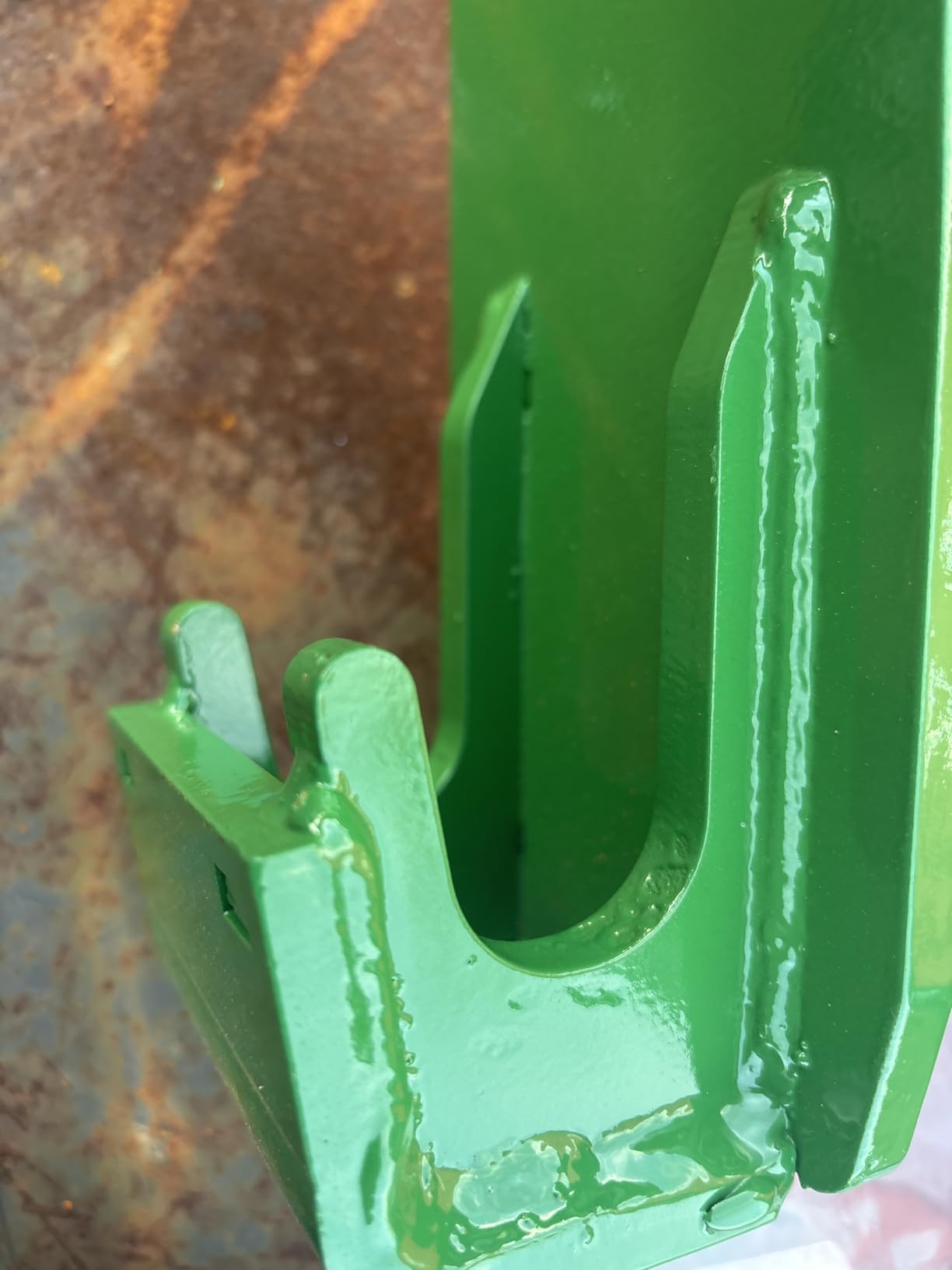 ECOTRIC Tractor Loader Quick Tach Weld On Mounting Brackets Compatible with John Deere Tractor Loaders Durable Heavy Duty Powder Coated Steel Green customer photo 1