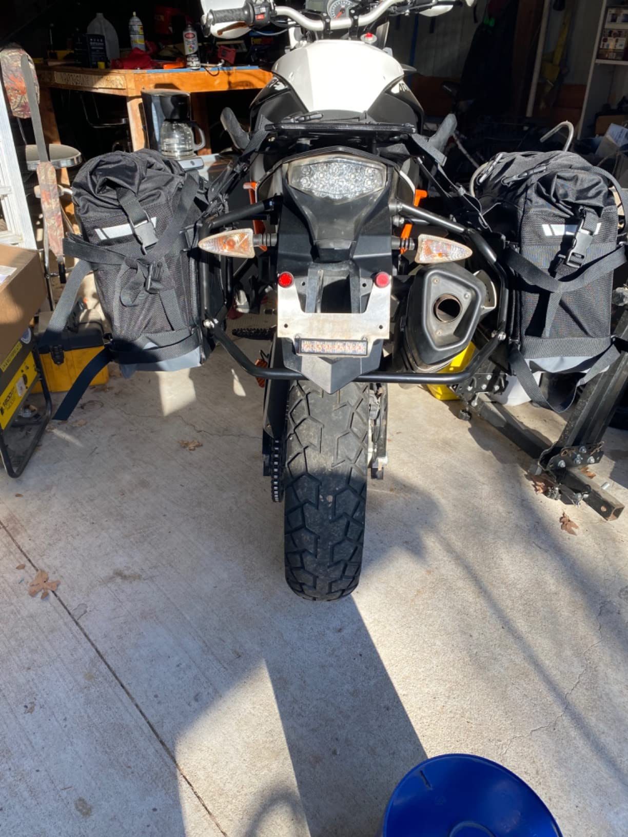 Tusk Pilot Pannier Bags Black/Grey | Durable Soft Saddlebags with Roll-Top Closure, Waterproof Liners and Reflective Accents | Adventure Motorcycle Storage customer photo 2